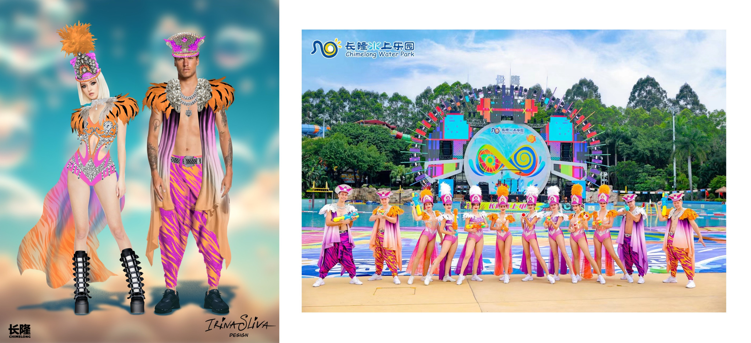 ACROBATIC AND DANCE. Costume Design for Theme Parks & Live Performances | Character & Parade & Stage Costumes | 2D & 3D Costume Illustrations