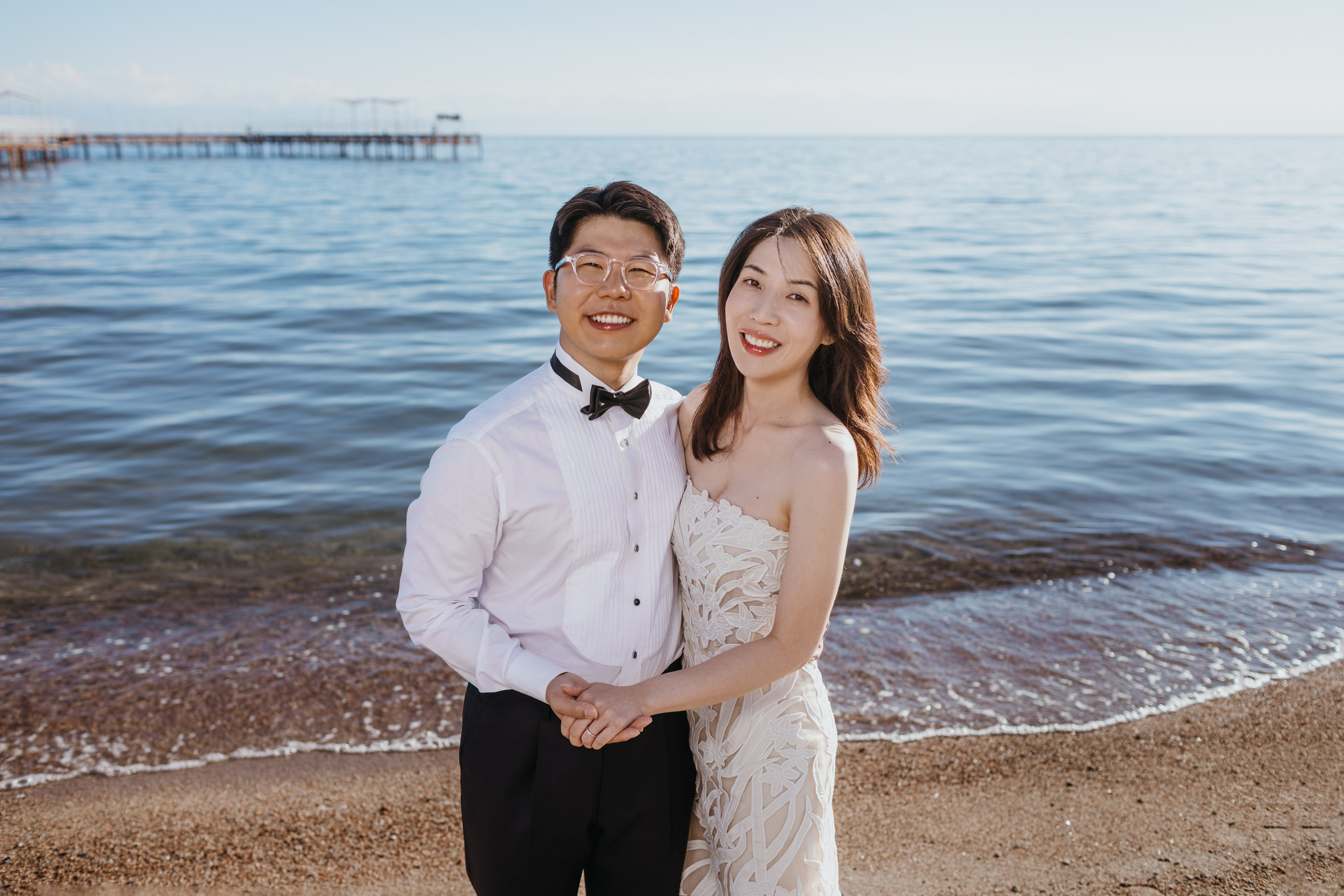 Чесан и Лиса (South Korea) — свадебная фотосессия на Иссык-Куле, пансионат “Каприз” | Chisun & Lisa — Issyk-Kul Lake wedding photos, Capriz. Фотограф в Бишкеке Оксана Шувалова