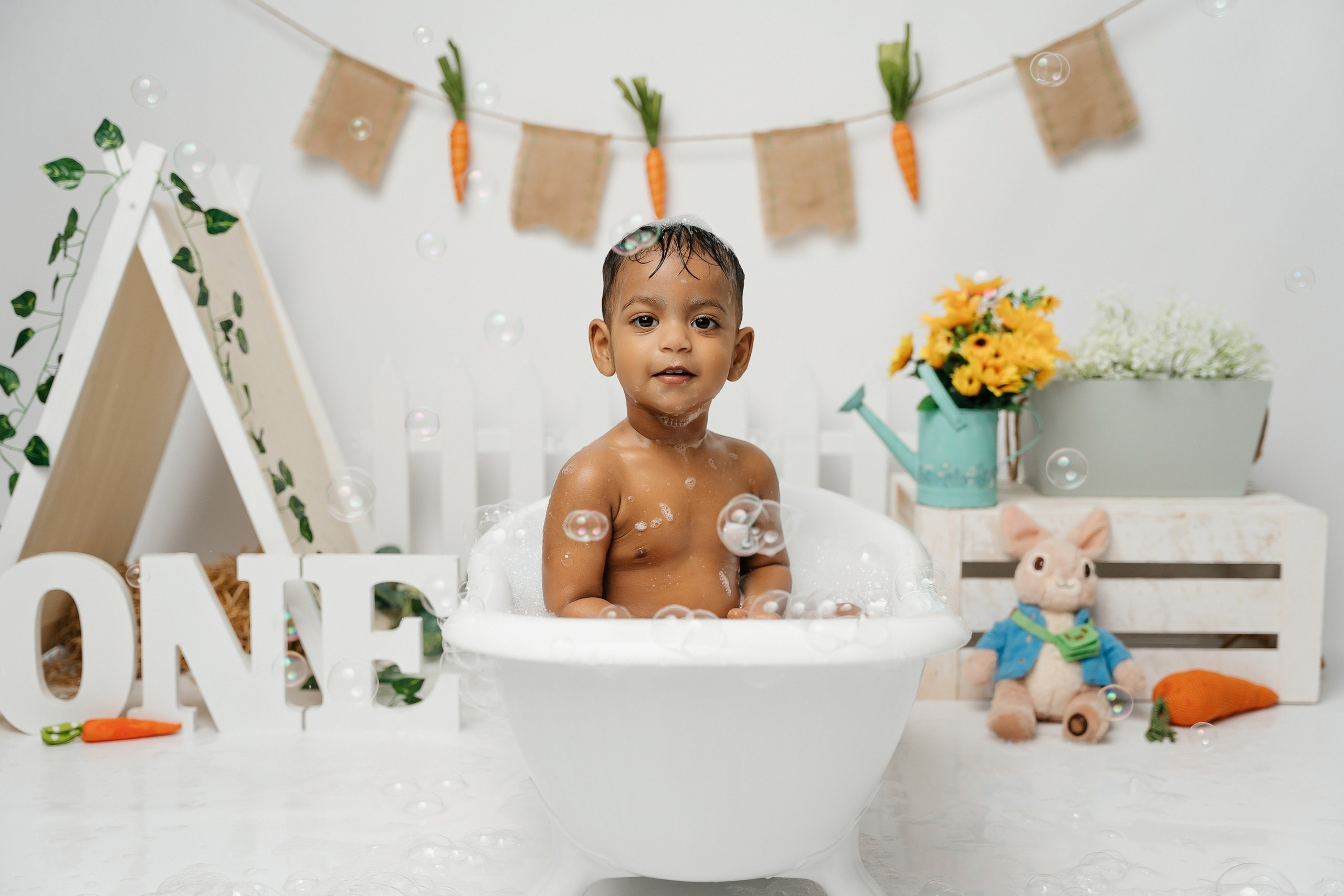 Peter rabbit cake smash session. Newborn and family photographer. Hills District. Sydney