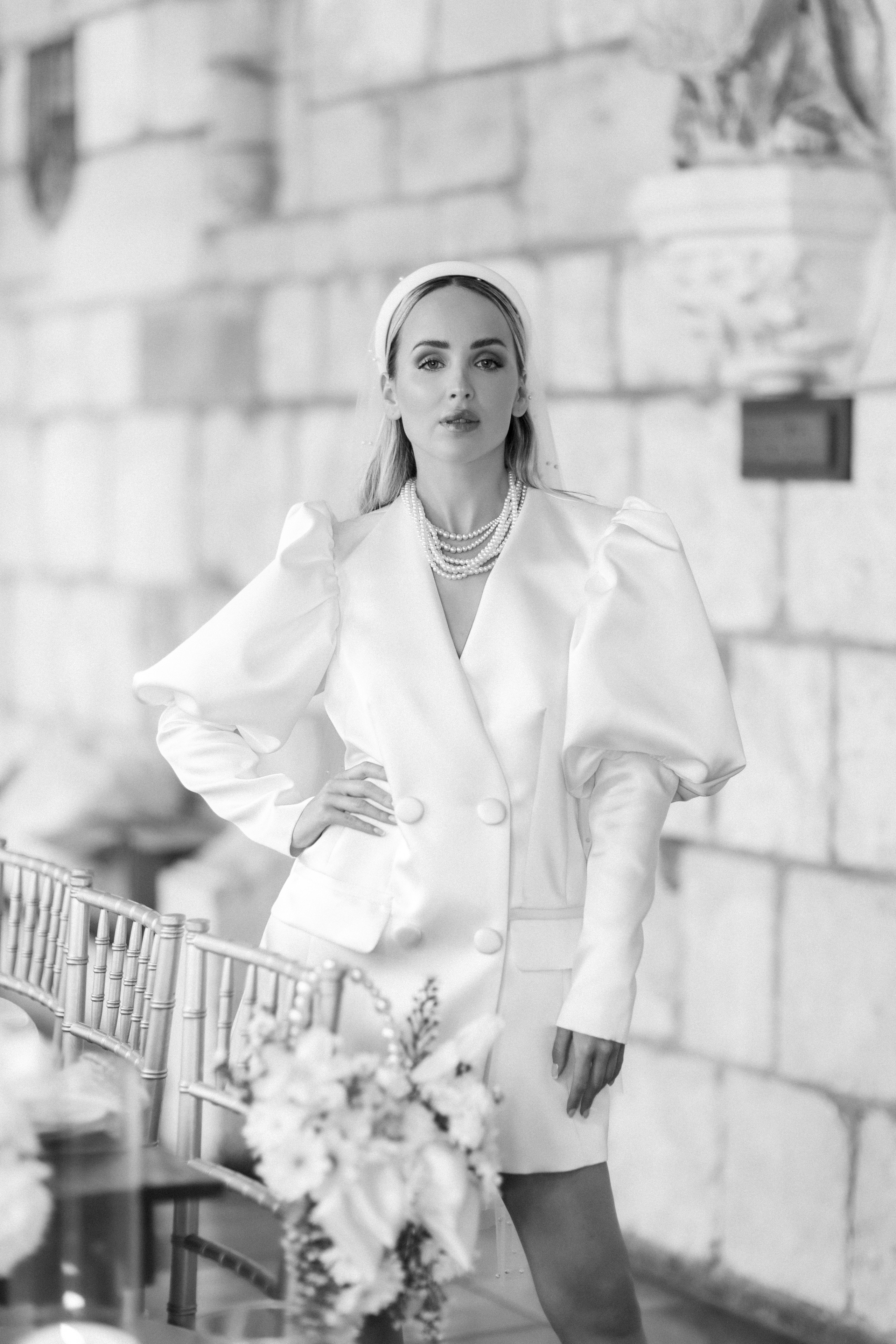 Portraits of the Brides at Spanish Monastery in Miami. Wedding Photo & Video