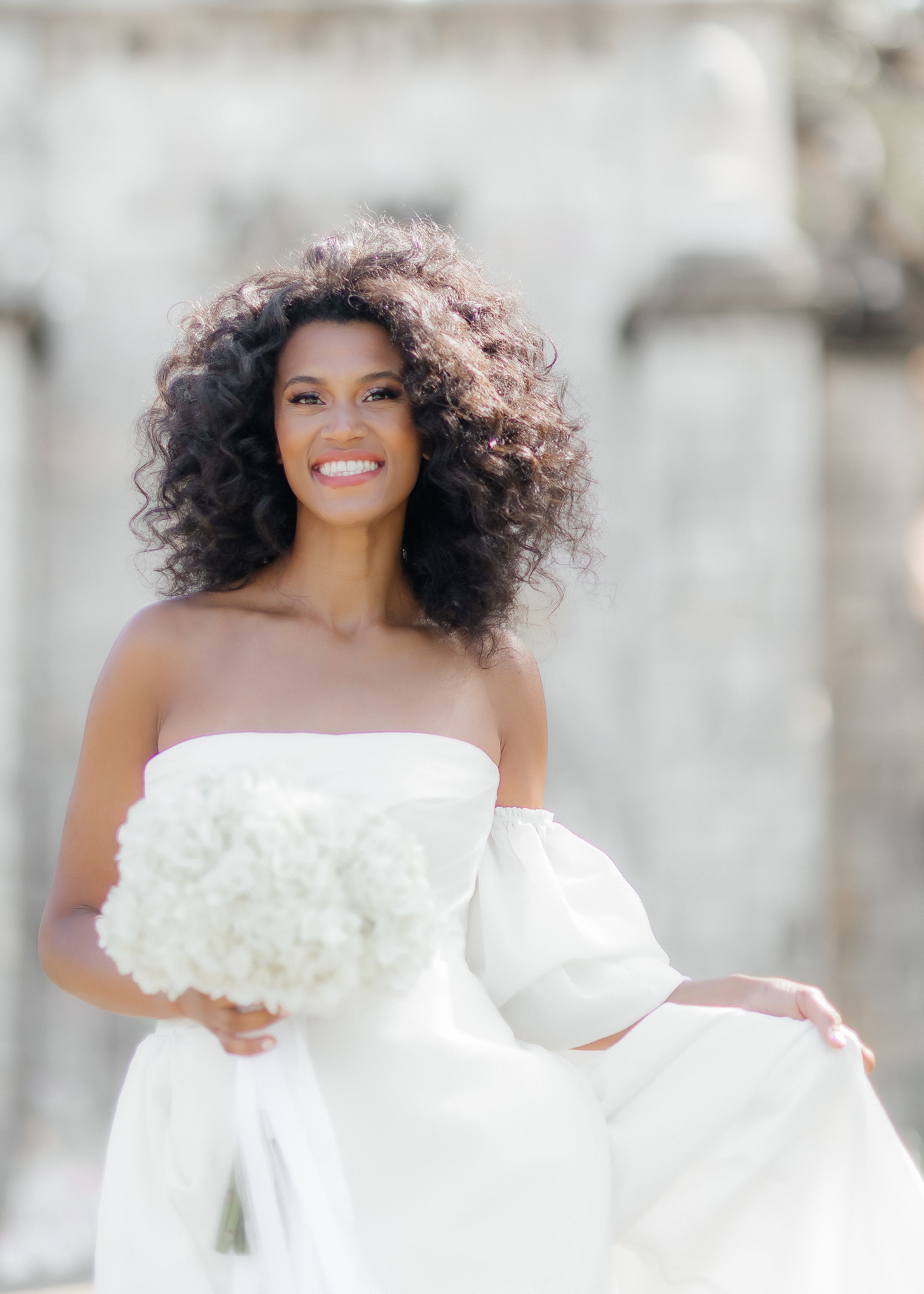 Portraits of the Brides at Spanish Monastery in Miami. Wedding Photo & Video