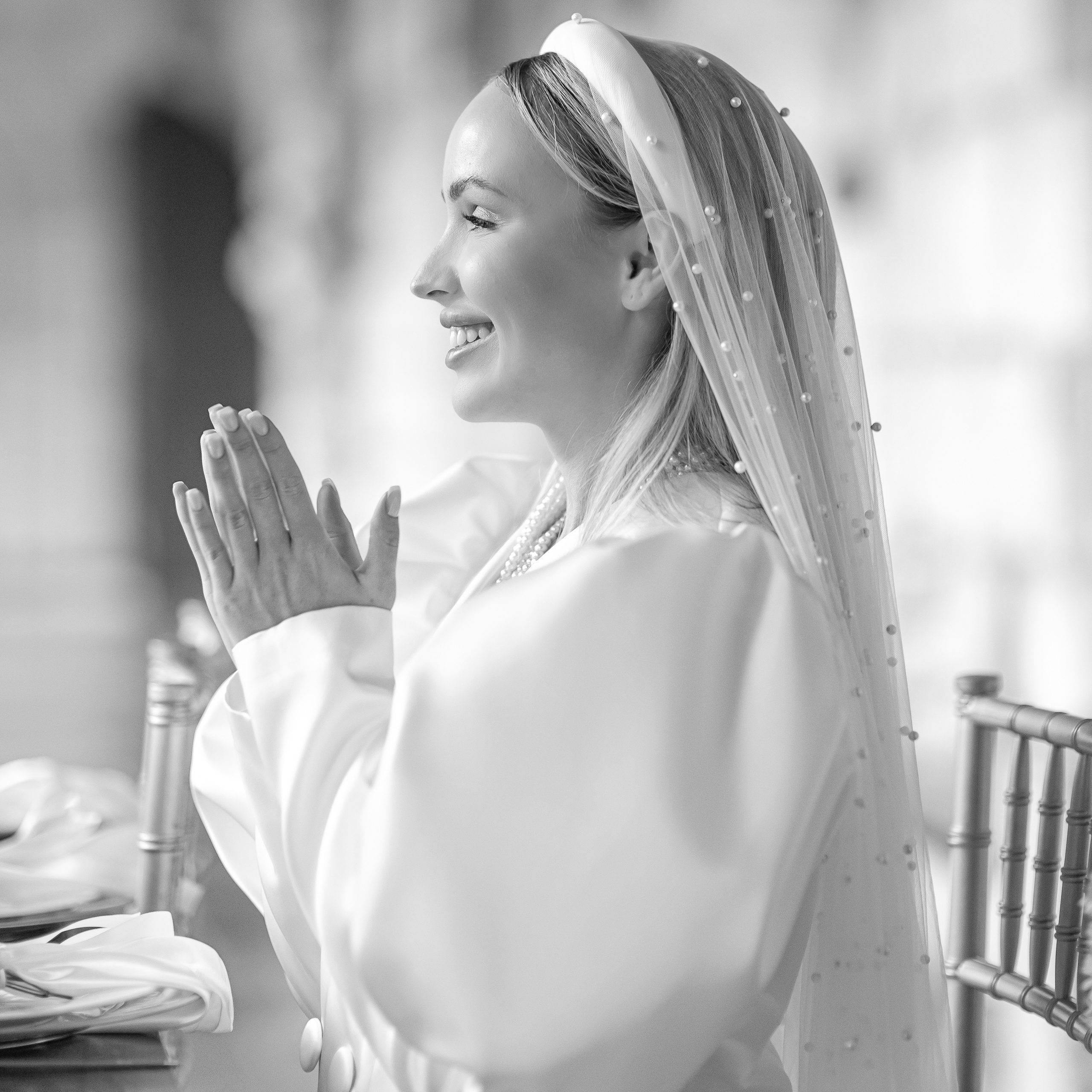 Portraits of the Brides at Spanish Monastery in Miami. Wedding Photo & Video