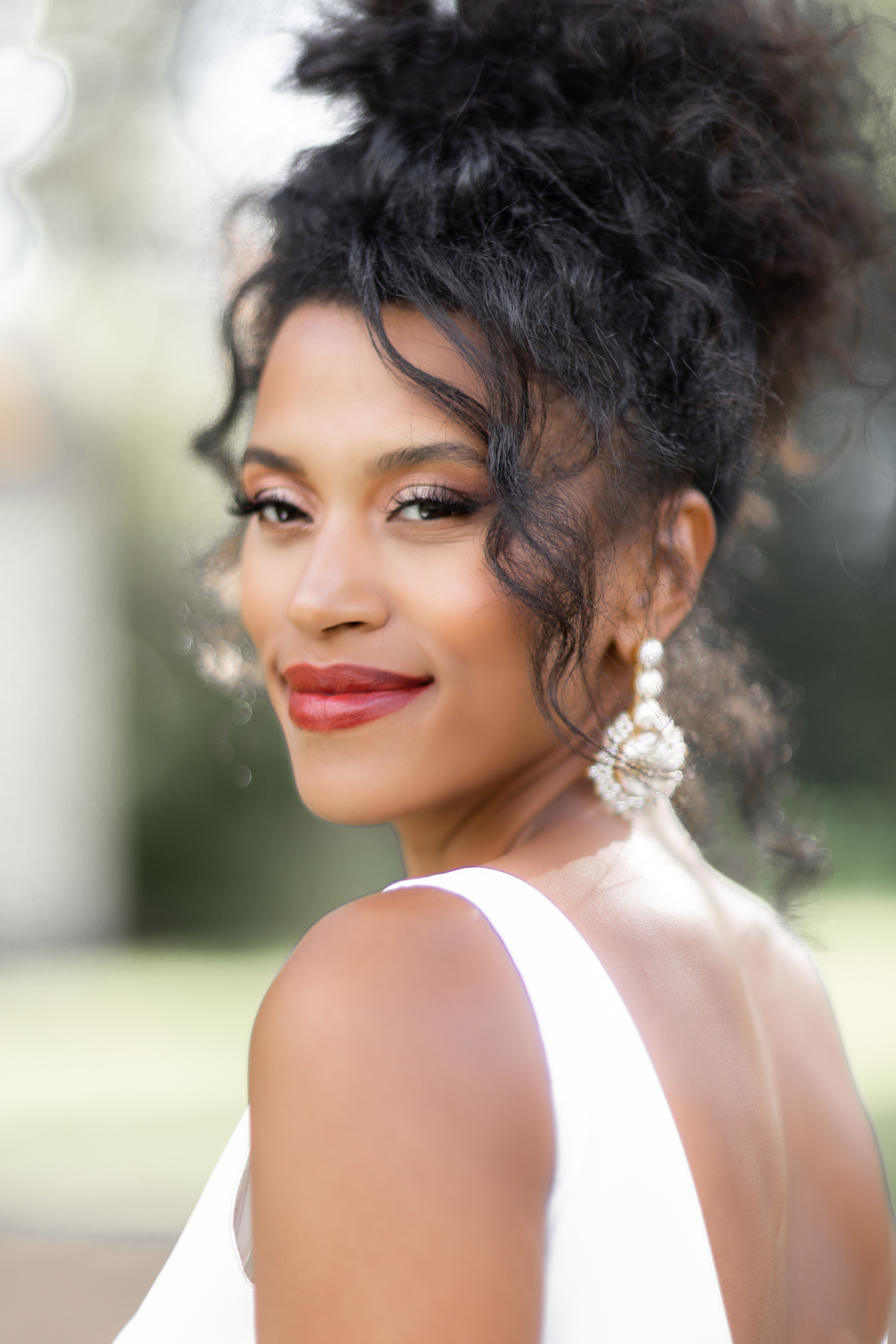 Portraits of the Brides at Spanish Monastery in Miami. Wedding Photo & Video