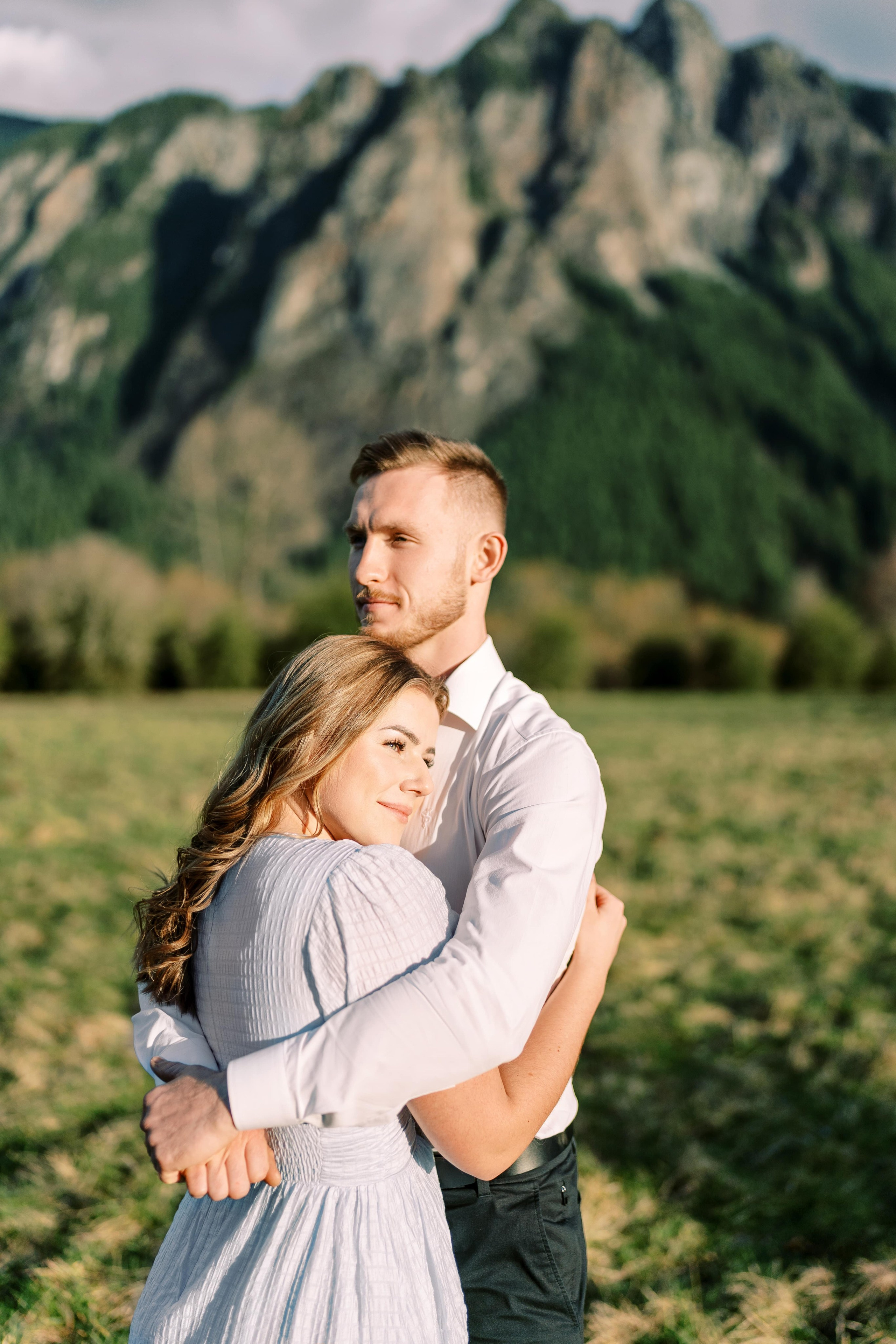 Engagement photo shoot/ Dmitry and Julia/ February 2024. North Bend, Washington. EVAN ARISTOV WEDDING PHOTOGRAPHY — Seattle Wedding Photographer