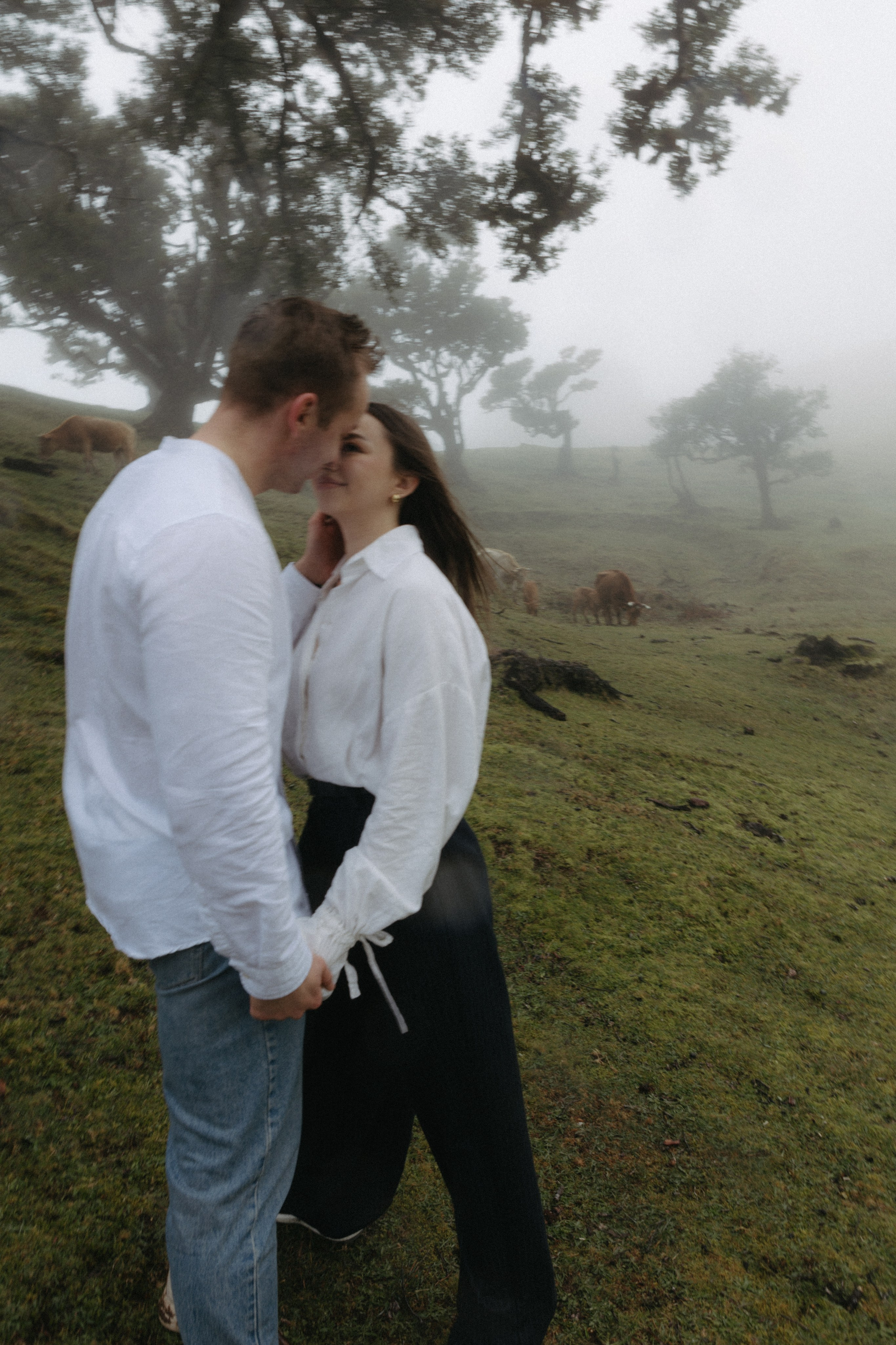 Dreamy couple photoshoot in Madeira forest