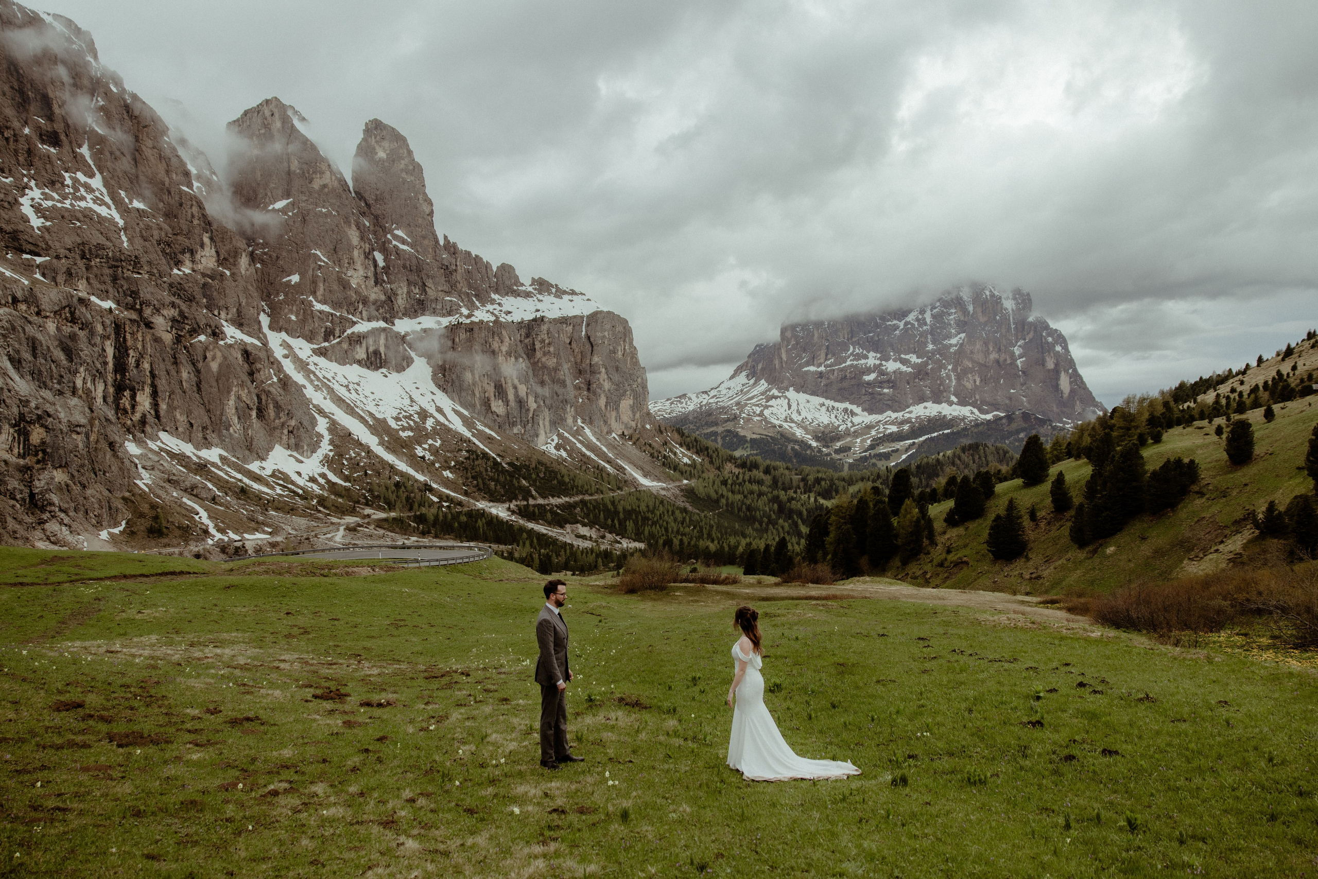Dreamy elopement in Dolomites. Iceland elopement photographer & videographer