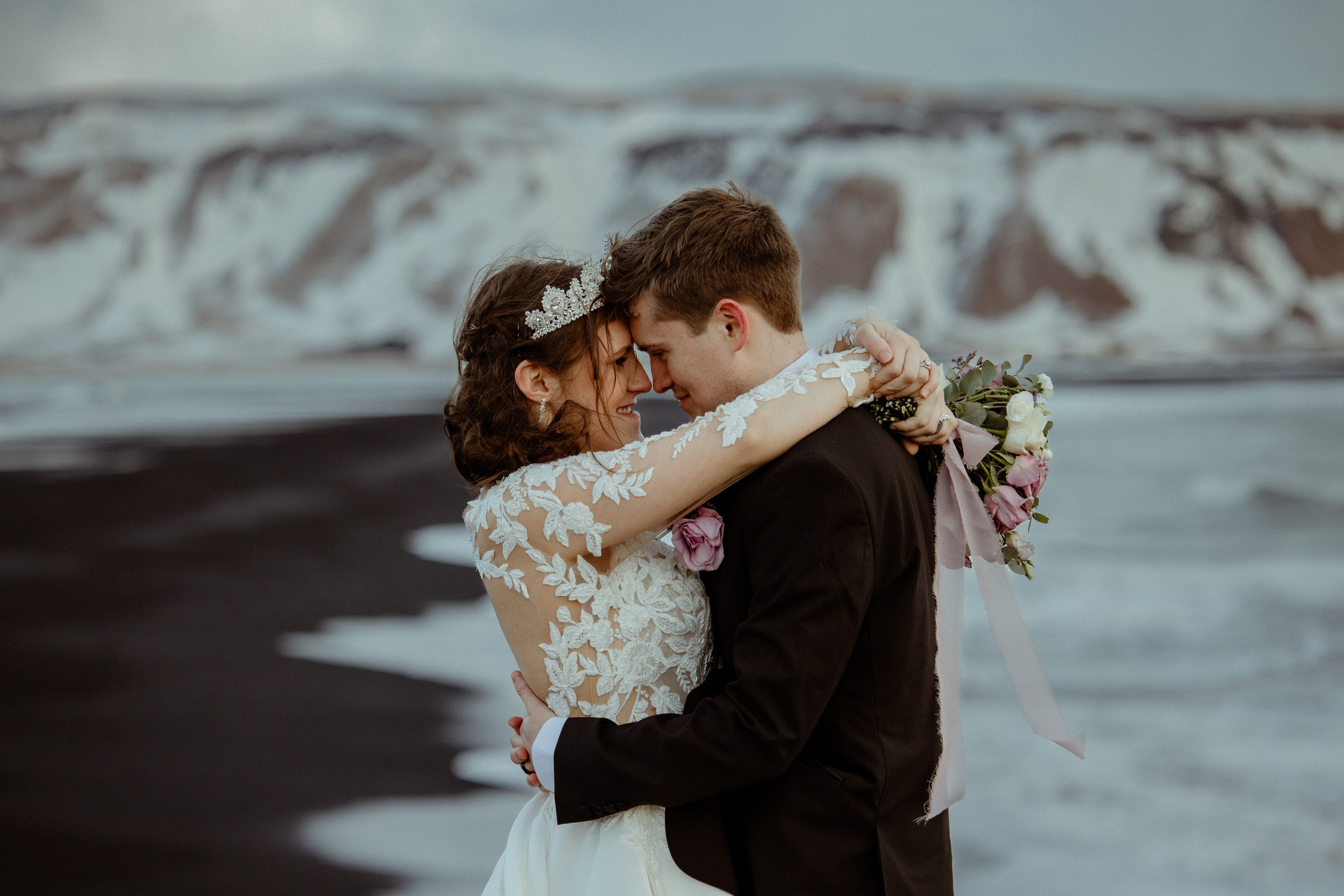 Snowy Elopement in Iceland. Iceland elopement photographer & videographer
