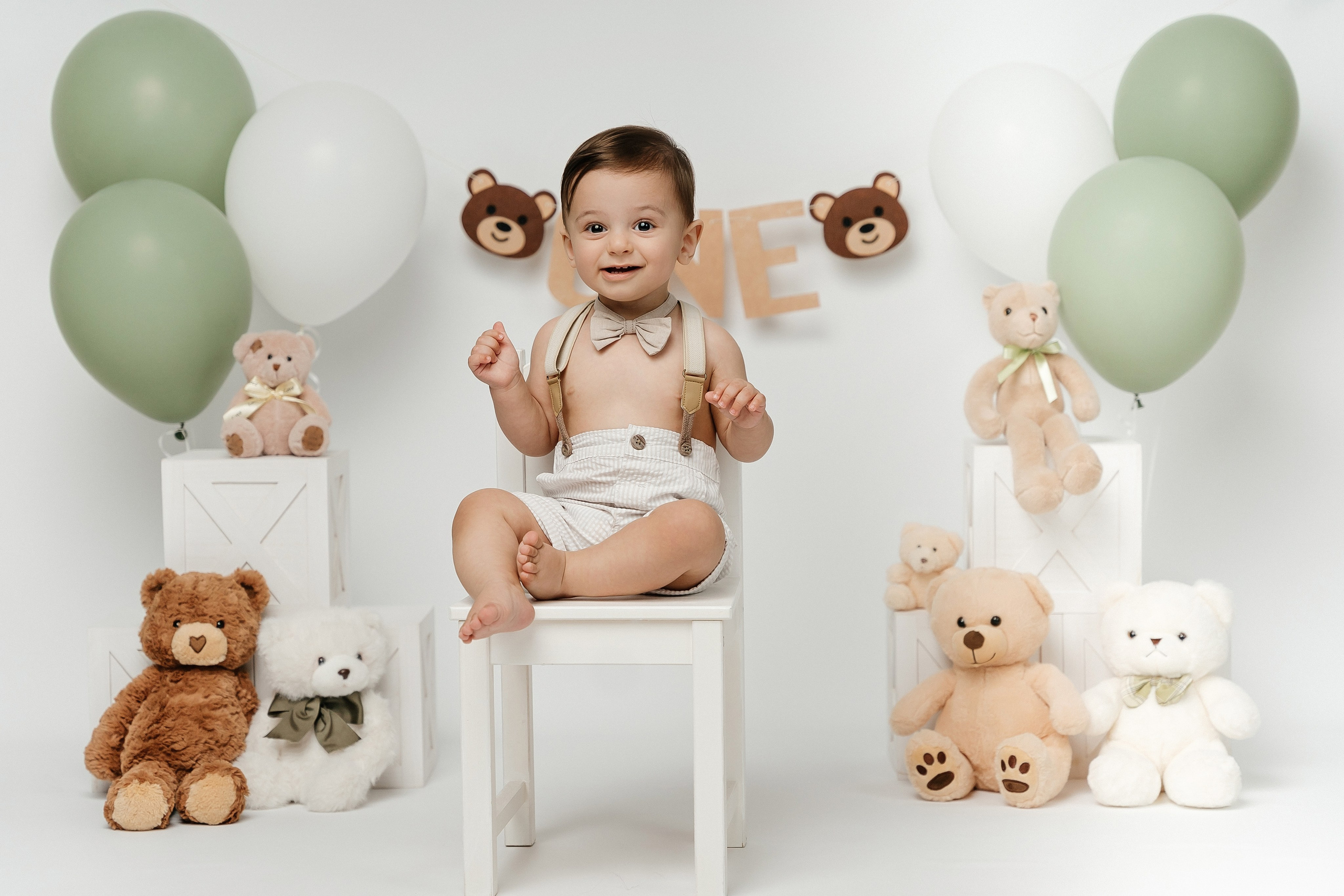 Teddy Bear One Year Cake Smash Photos. Newborn and family photographer. Hills District. Sydney