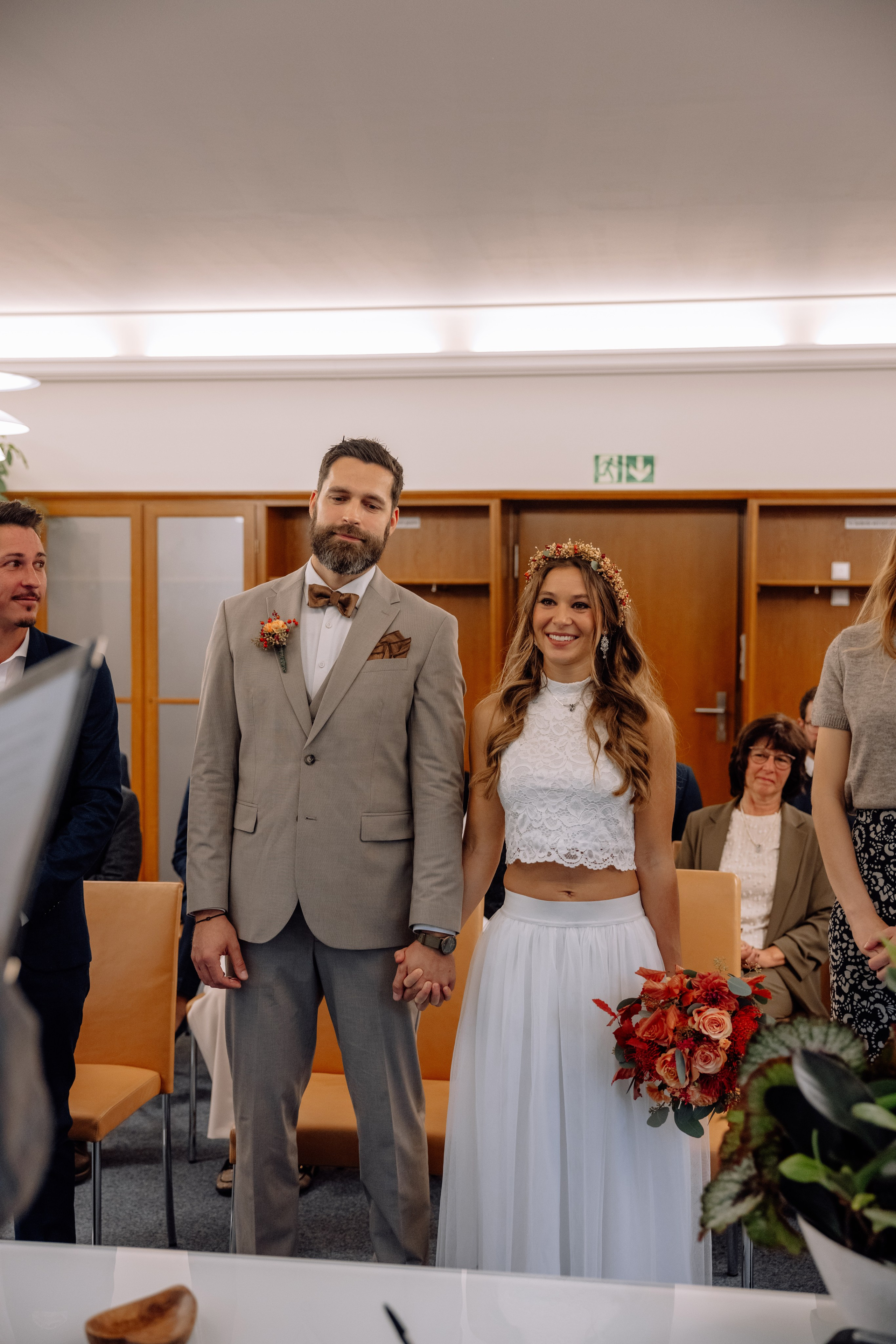 Herbsthochzeit im Standesamt Schwabing. Hochzeitsfotograf München Taufe Familienfotograf Tanja Mauke