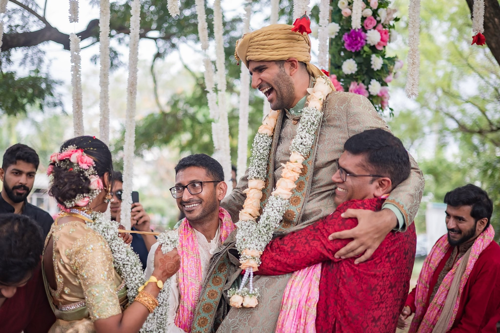 Explore the vibrant fusion of Punjabi and Chettinad cultures in this stunning destination wedding at Eagleton The Golf Resort, Bangalore. Ph