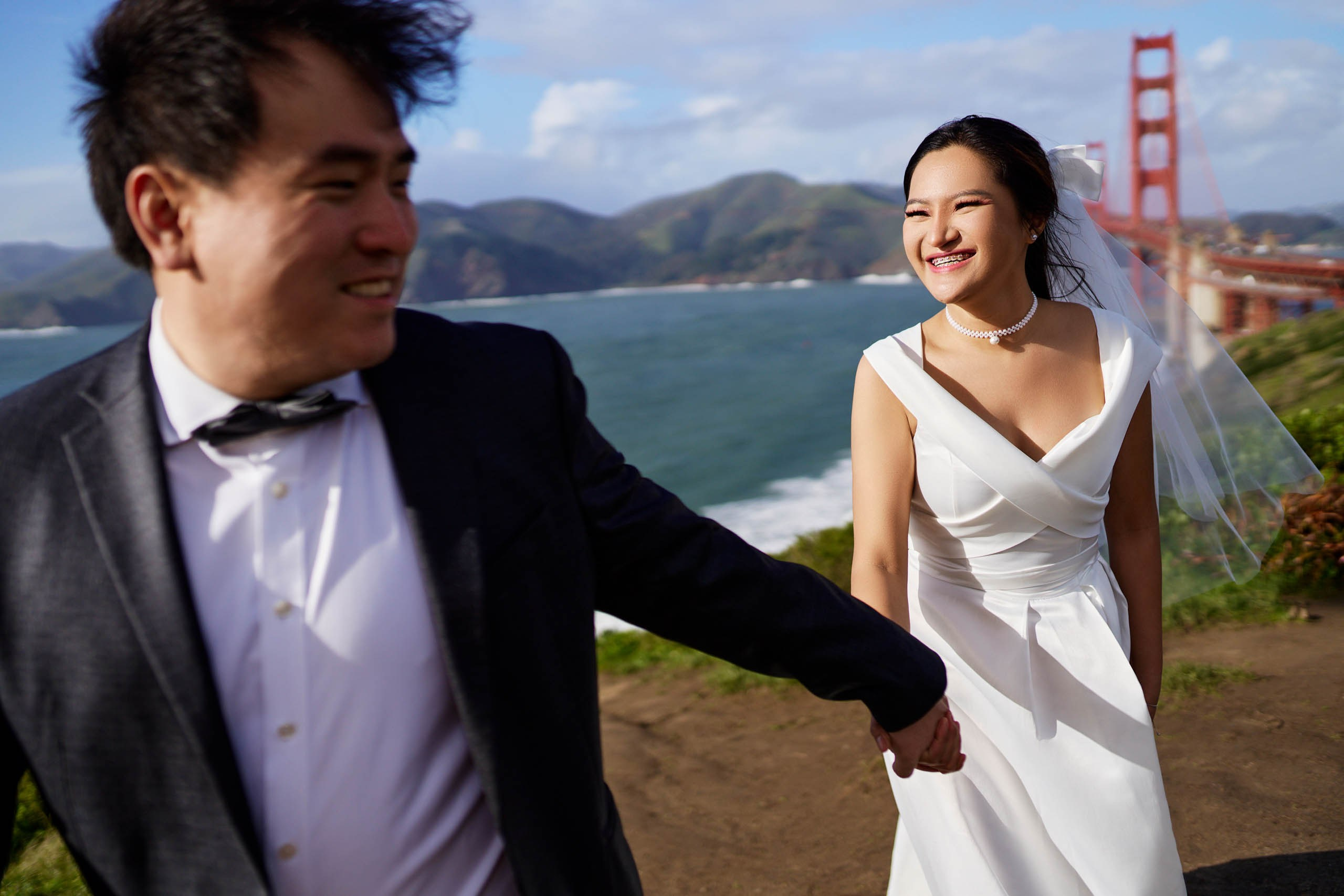 Intimate Golden Gate Bridge Elopement at Baker Beach — Candid & Documentary Wedding Photography. Bay Area Life | Event, Wedding & Commercial Photography Agency