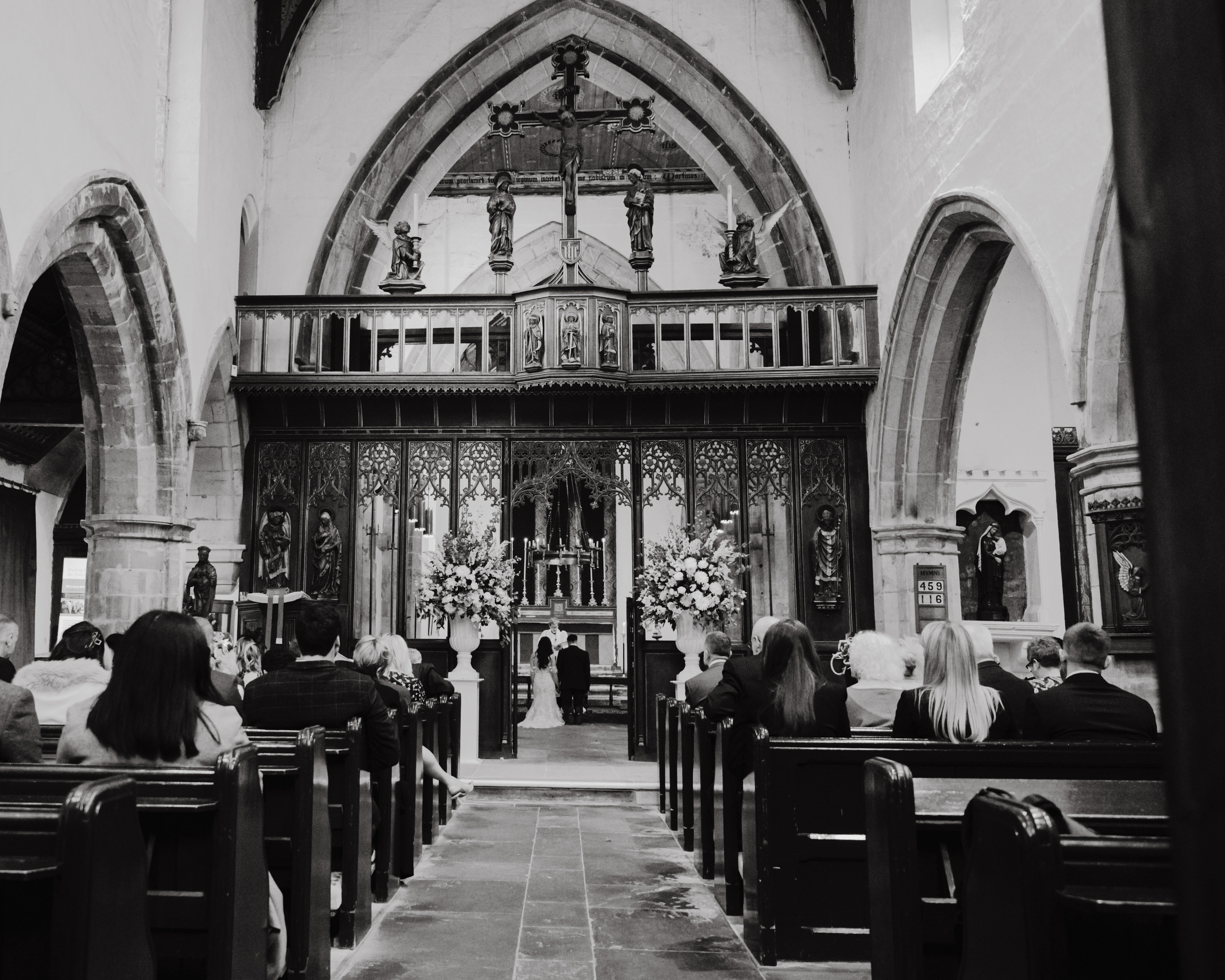 couple in west yorkshire church getting married