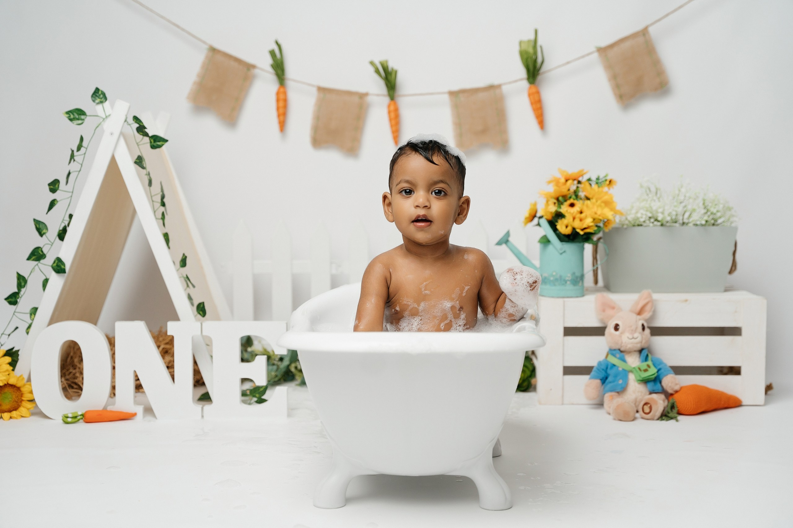 Peter rabbit cake smash session. Newborn and family photographer. Hills District. Sydney