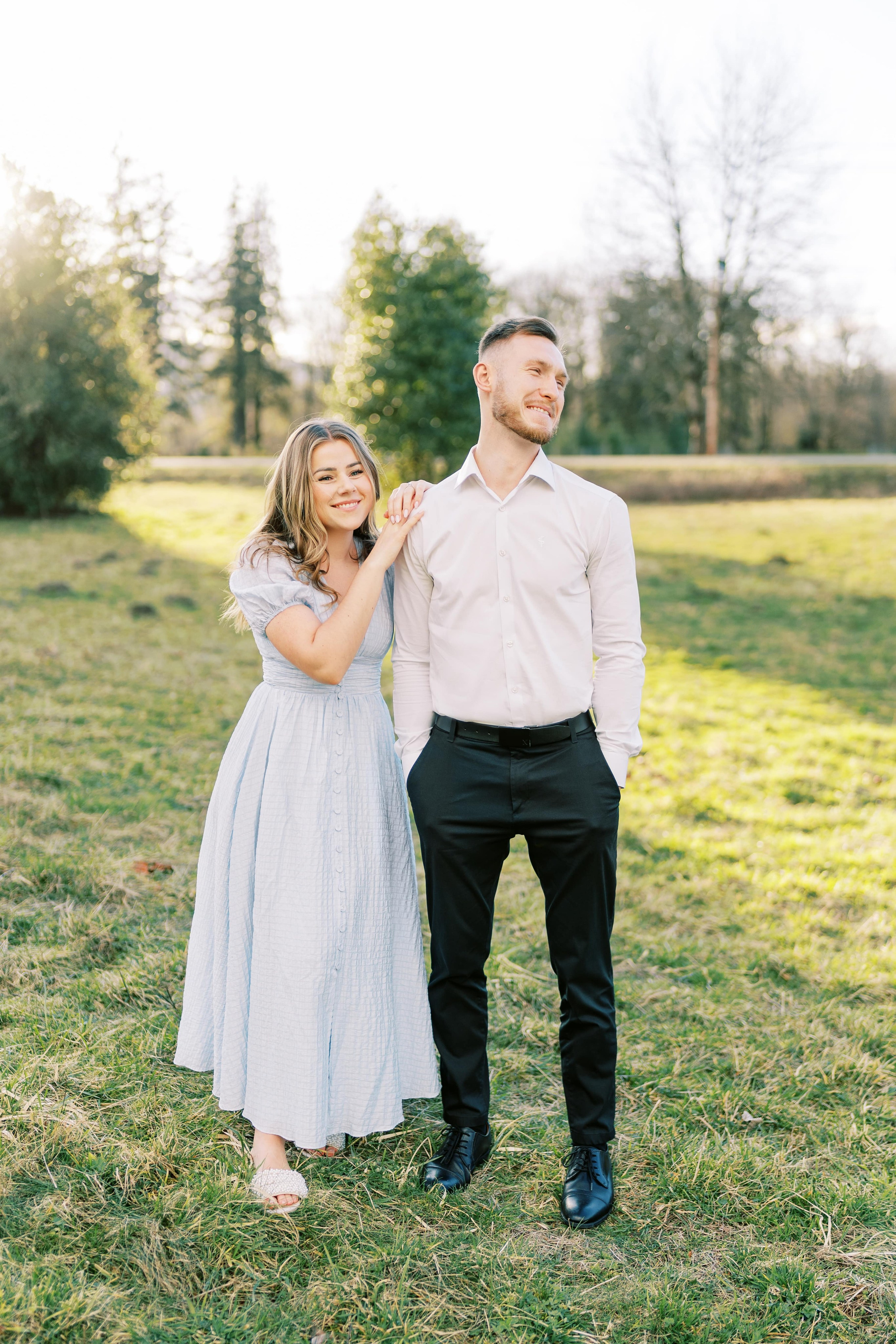 Engagement photo shoot/ Dmitry and Julia/ February 2024. North Bend, Washington. EVAN ARISTOV WEDDING PHOTOGRAPHY — Seattle Wedding Photographer