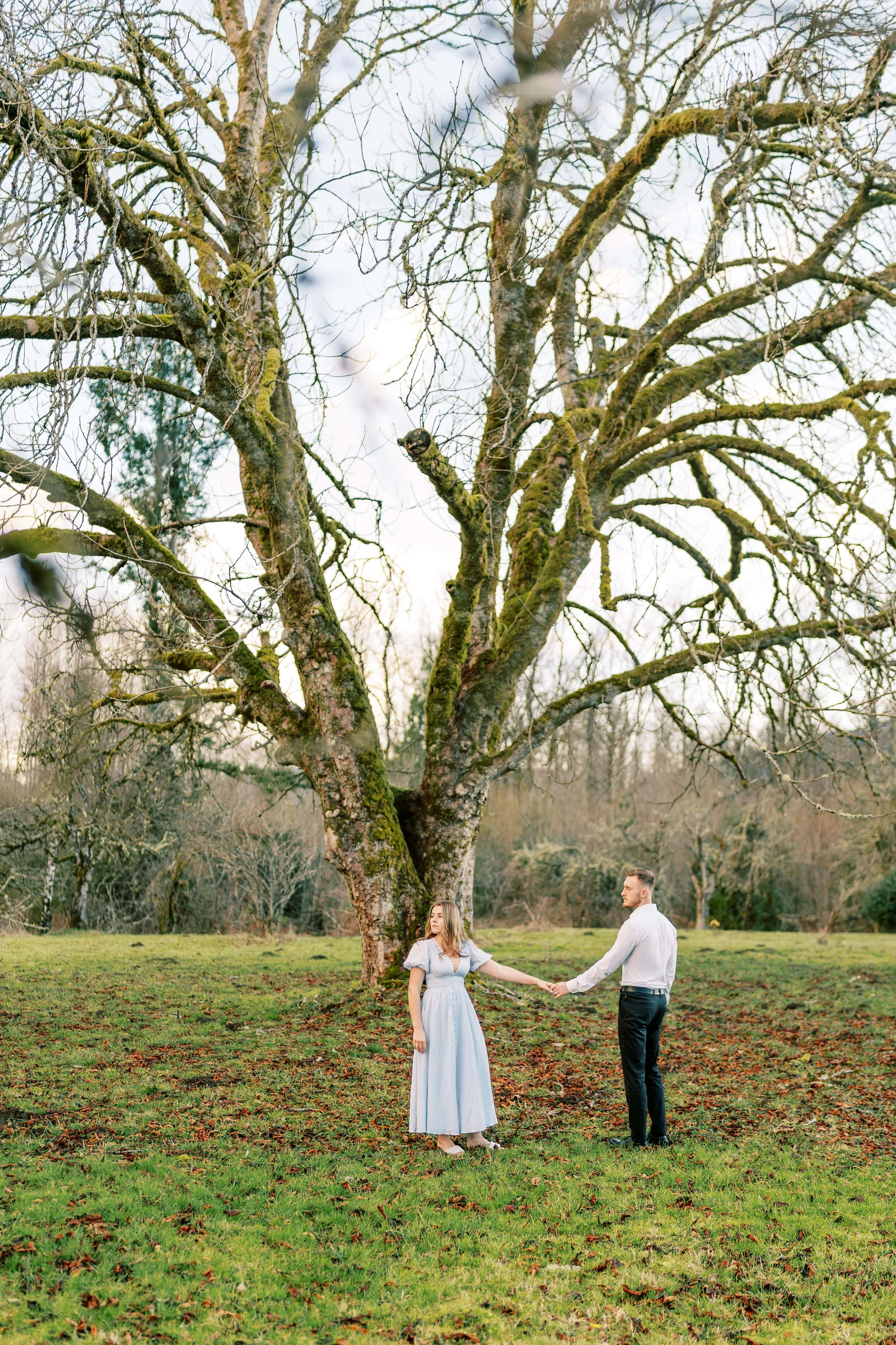 Engagement photo shoot/ Dmitry and Julia/ February 2024. North Bend, Washington. EVAN ARISTOV WEDDING PHOTOGRAPHY — Seattle Wedding Photographer