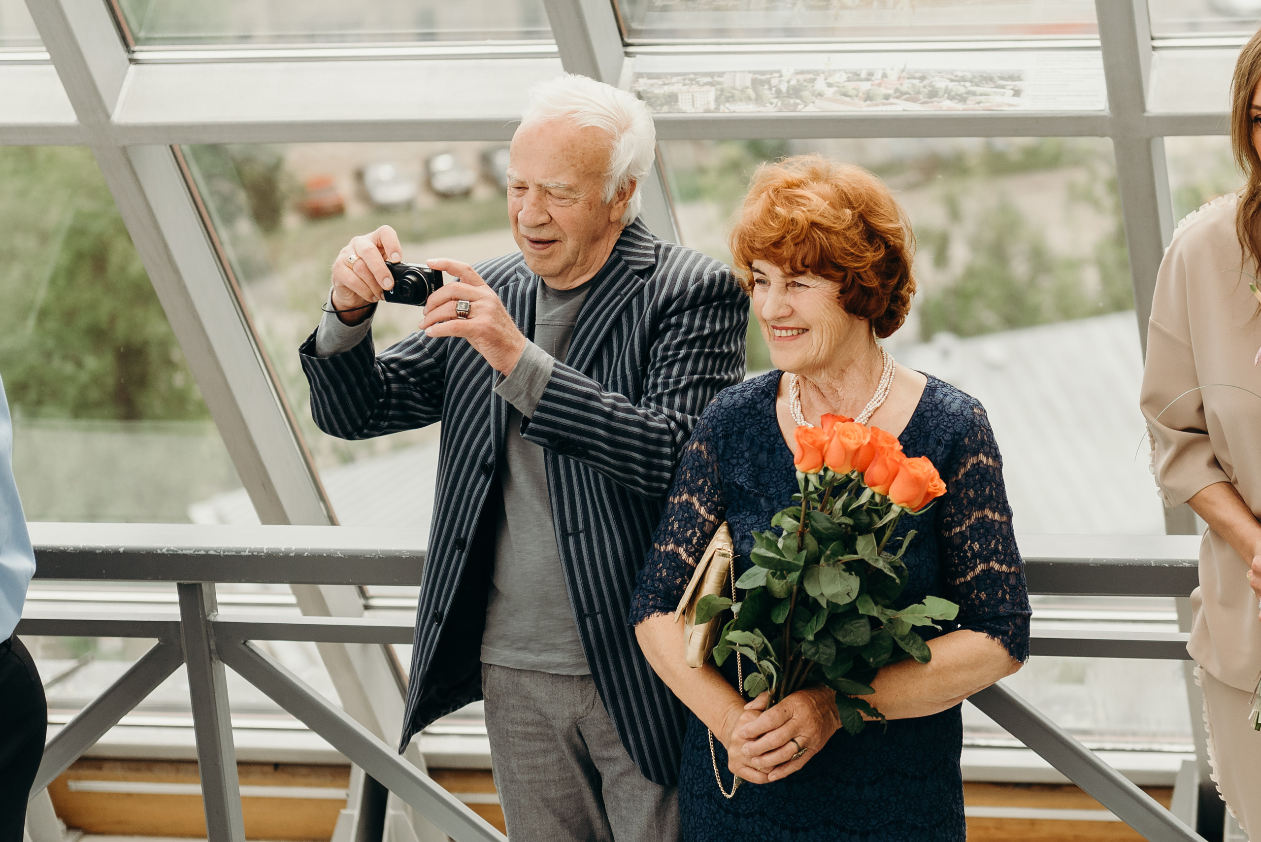 Свадьба в Елгаве в башне Sv. Trīsvienības baznīcas tornis.