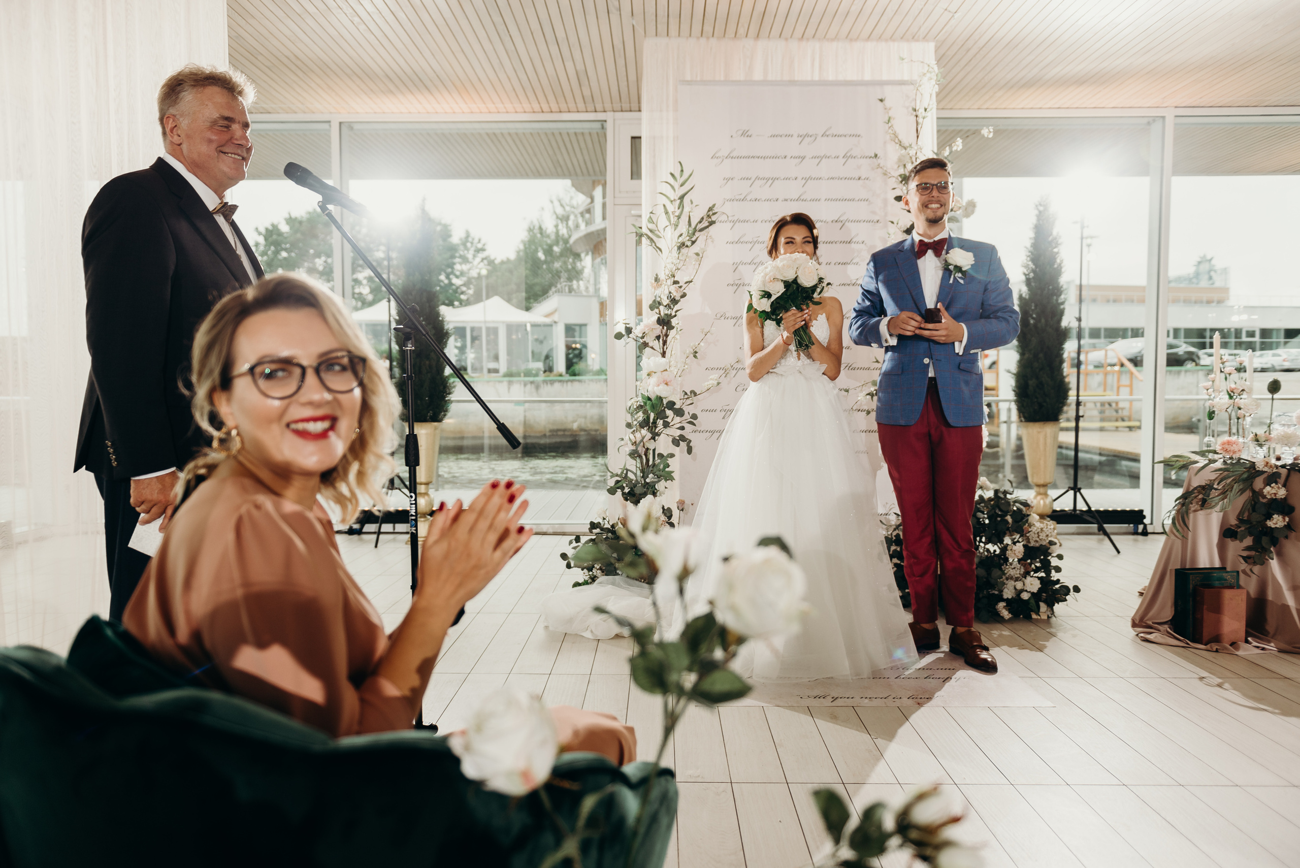 Торжественная свадебная церемония в Юрмале в ресторане Laivas.