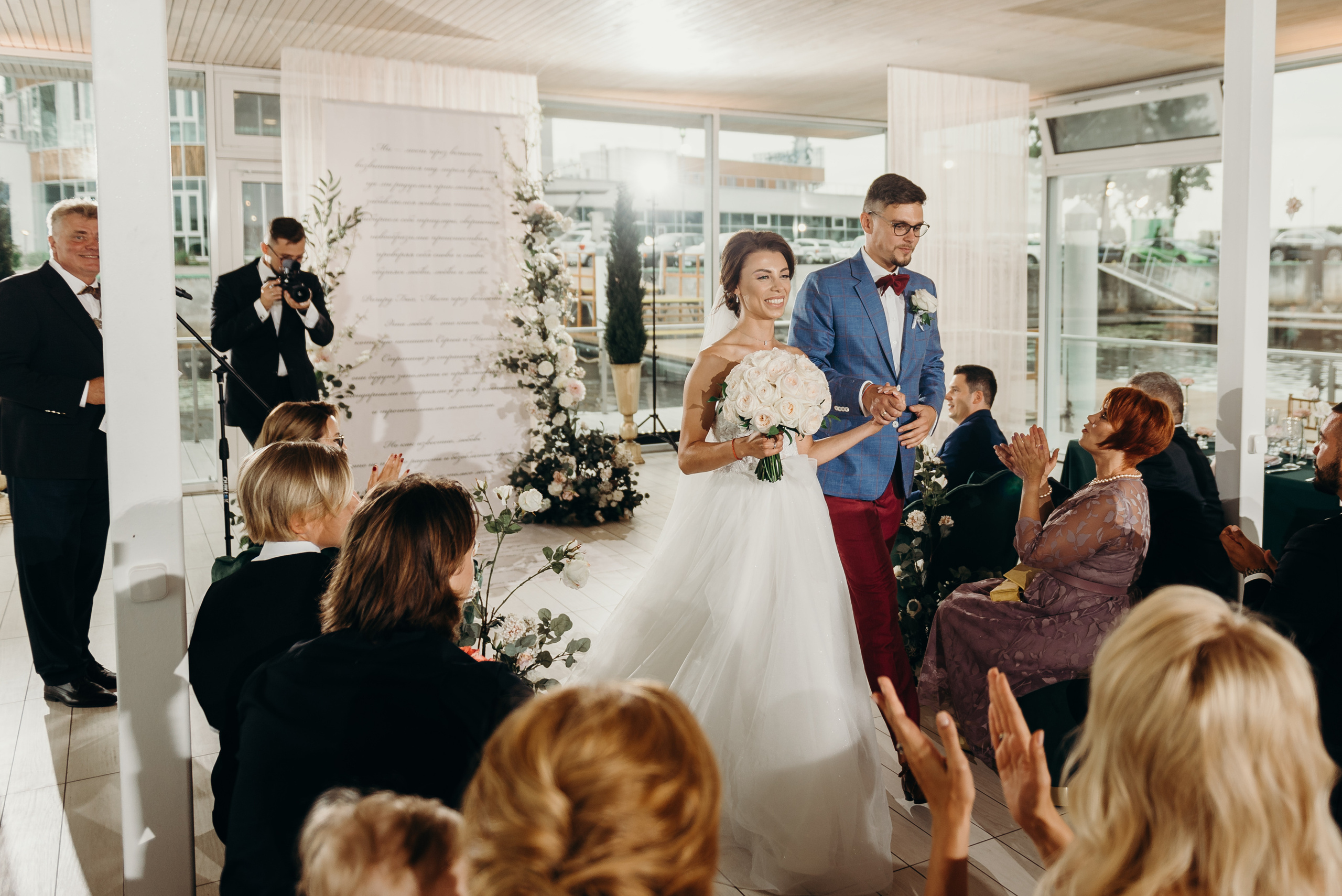Торжественная свадебная церемония в Юрмале в ресторане Laivas.
