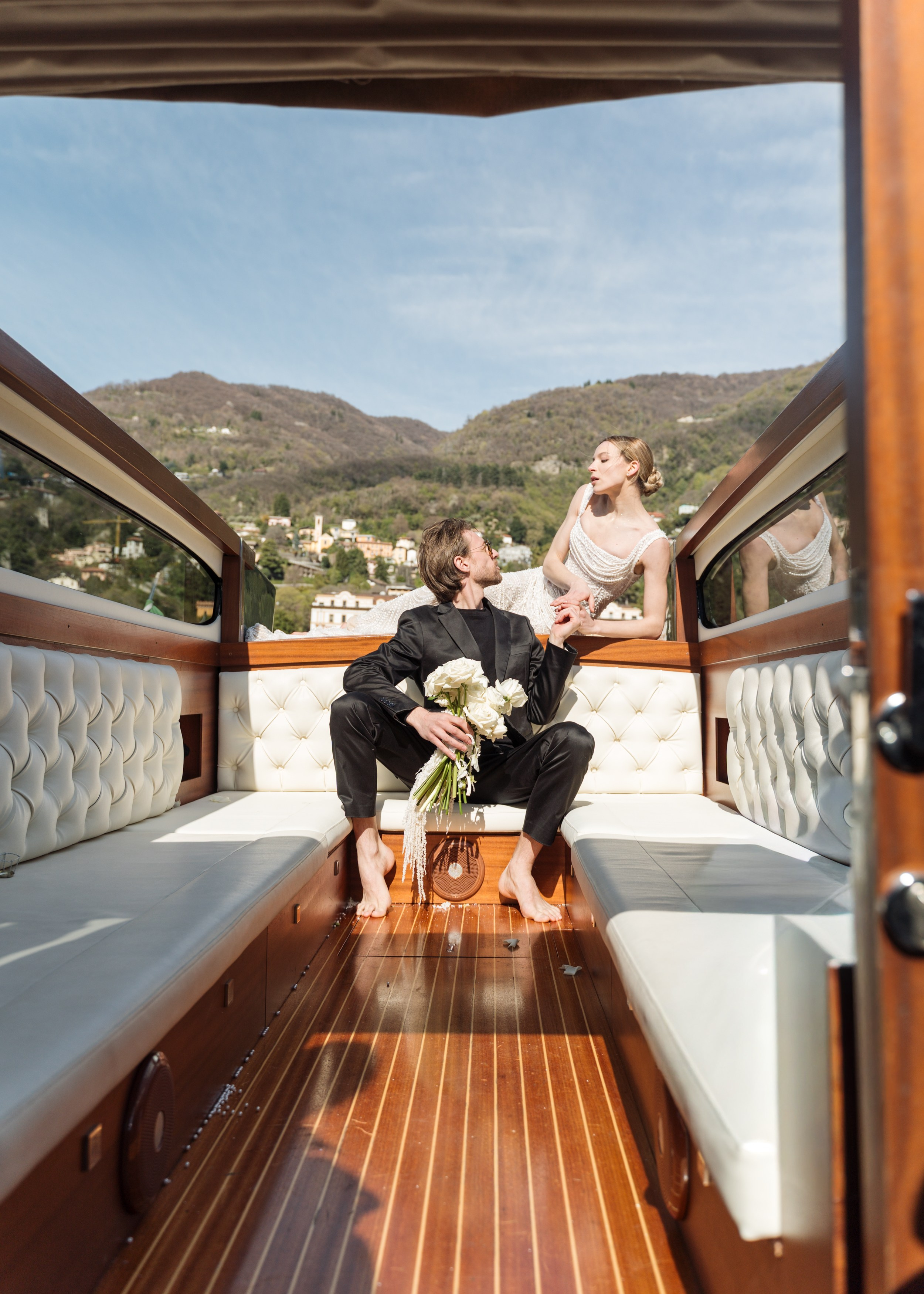 Lake Como Boat Proposal Photographer | Private Boat Proposal Ideas