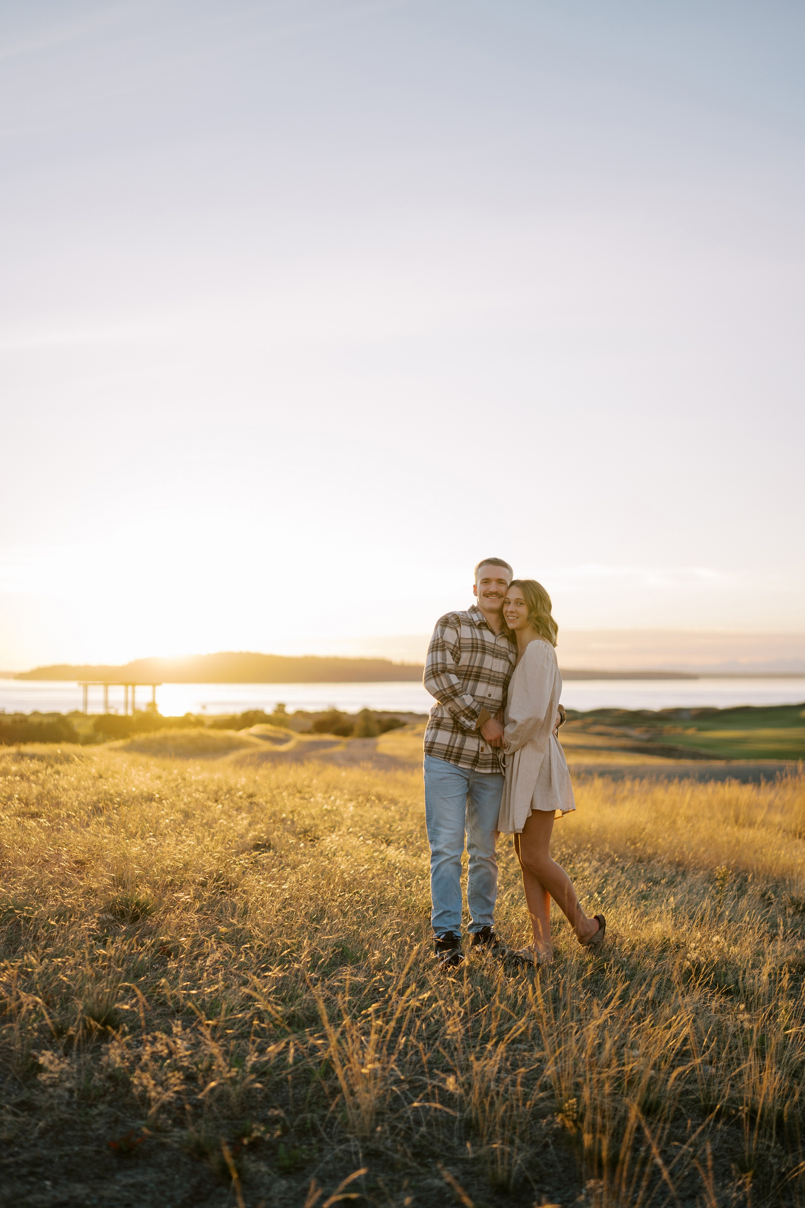A story of incredible love at sunset. September 2024. Tacoma, Chambers Bay Golf Course. EVAN ARISTOV WEDDING PHOTOGRAPHY — Seattle Wedding Photographer