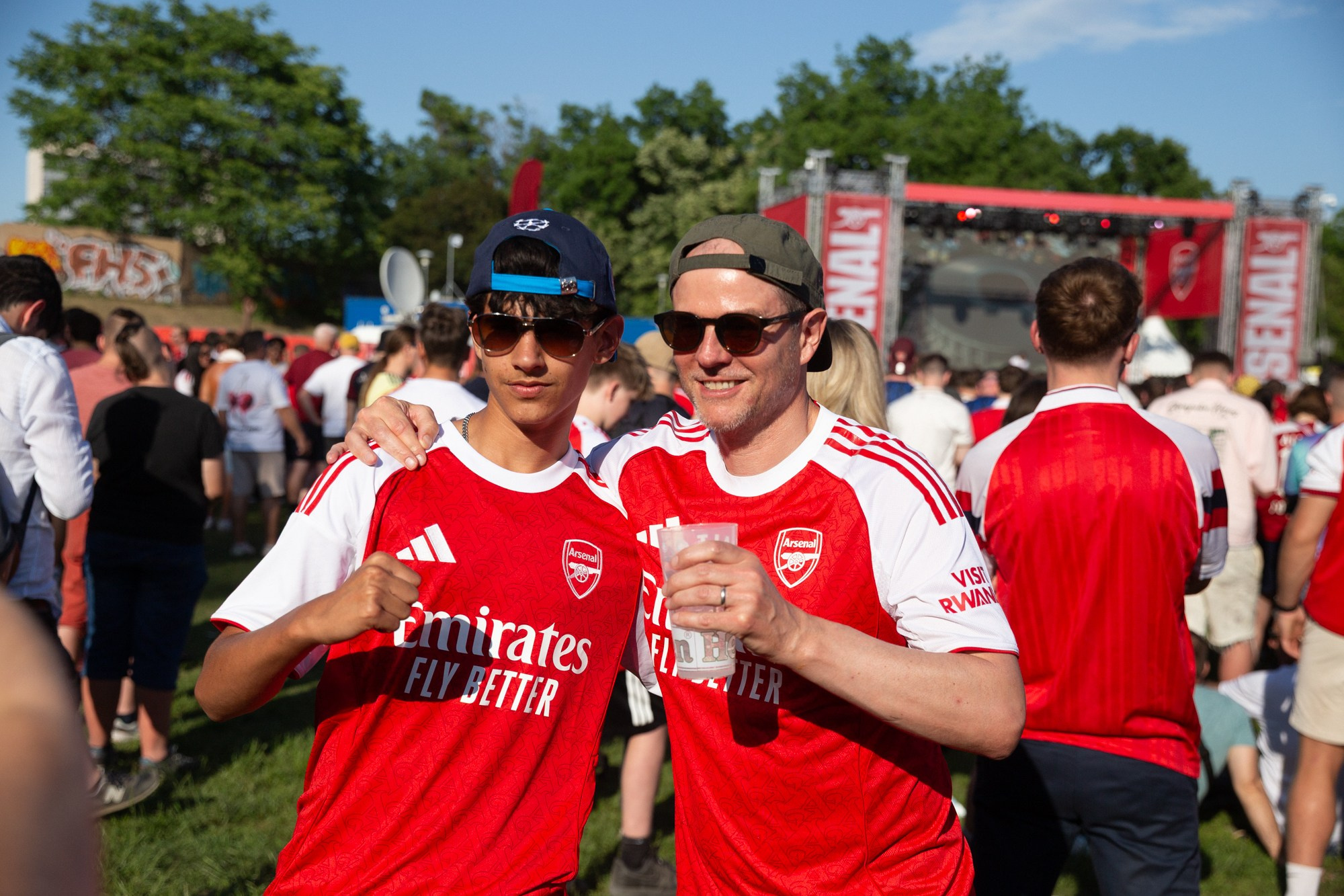 UEFA Champions League Final. Arsenal vs PSG. Budapest 2026. Arsenal Fan Zone. Photographer in Budapest — Yura Knyazev