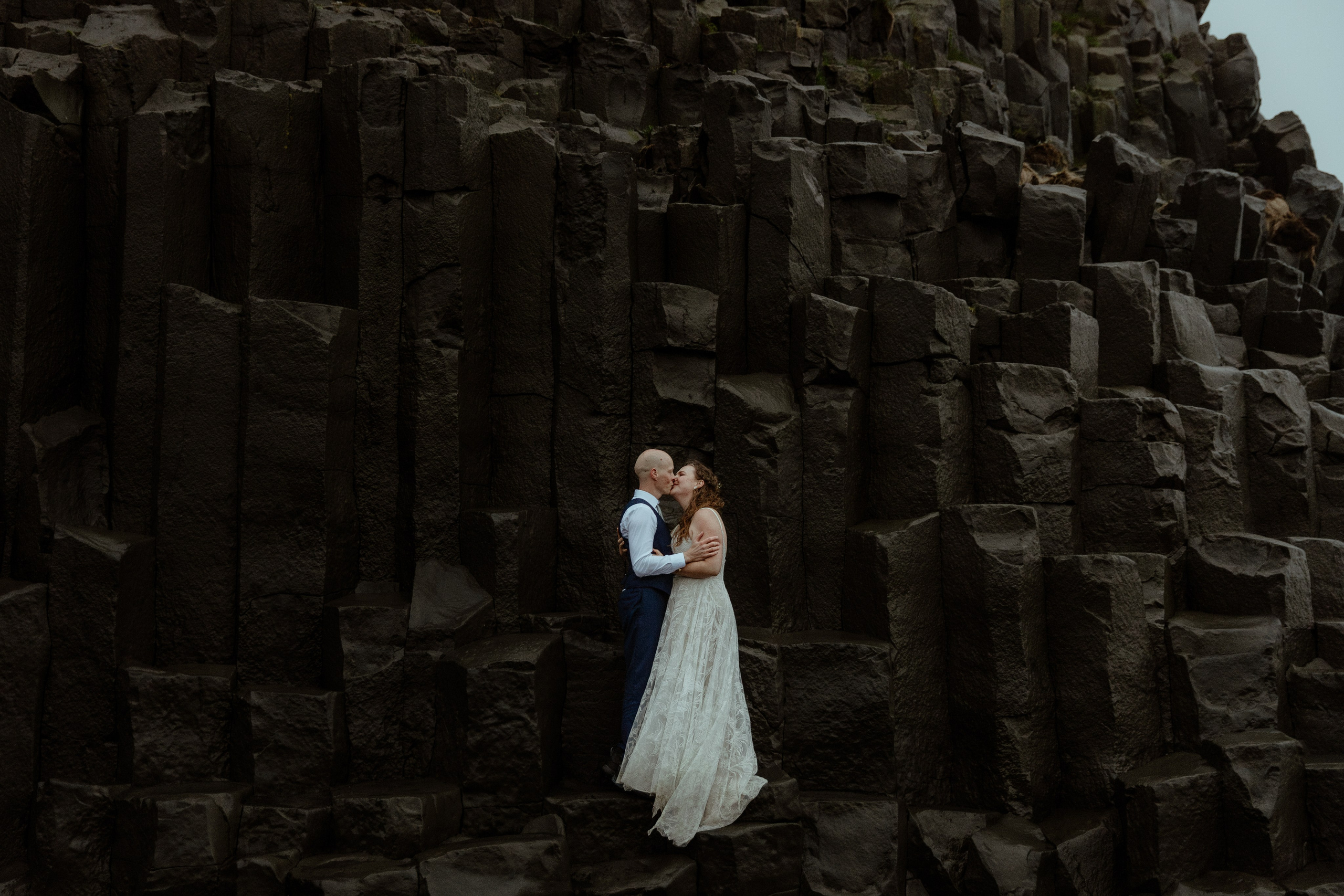 Iceland Elopement at Black Sand Beach. Iceland elopement photographer & videographer