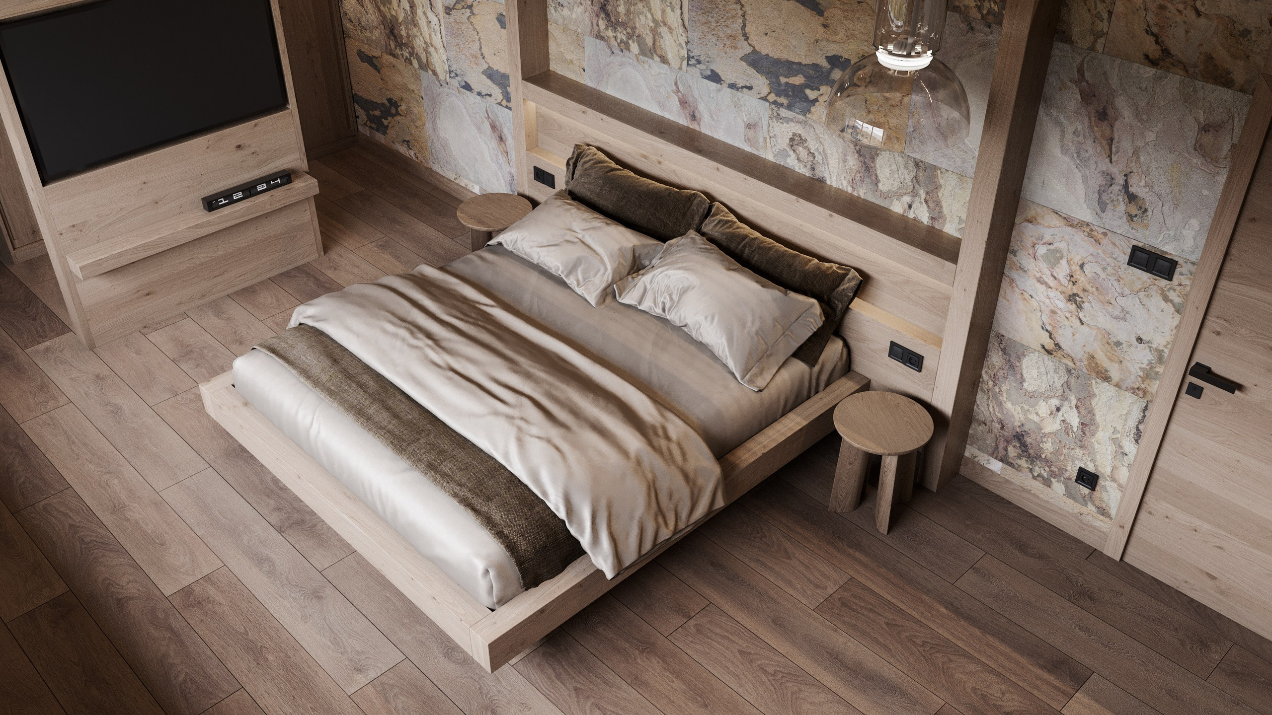 HOTELOVÝ POKOJ č.2 V HORSKÉ CHATĚ. Filipenka architects