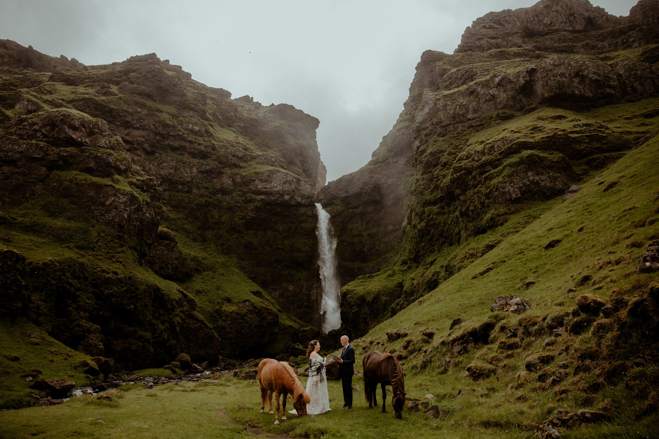 Iceland Elopement at Black Sand Beach. Iceland elopement photographer & videographer