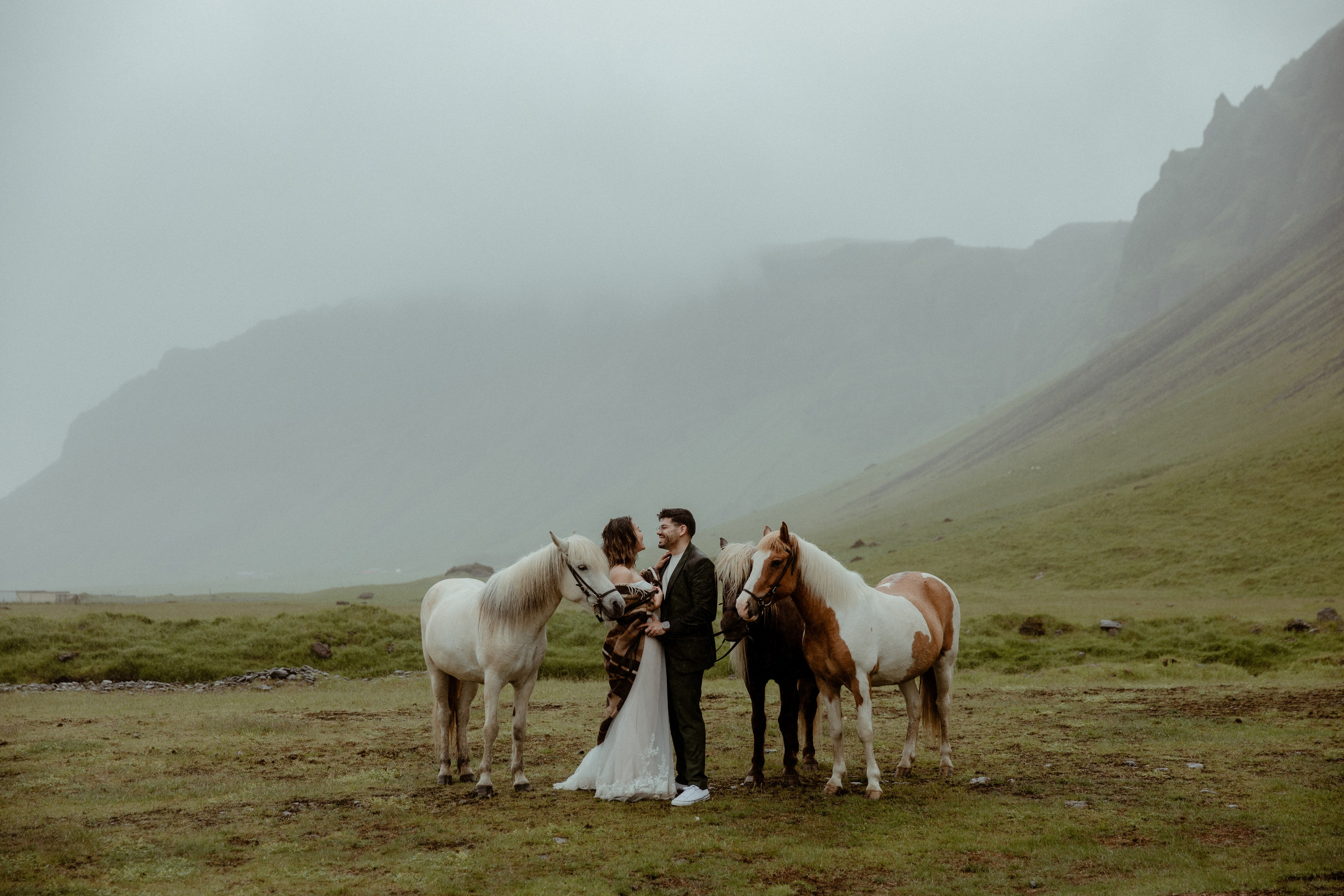 Elopement at Kvernufoss Waterfall. Iceland elopement photographer & videographer
