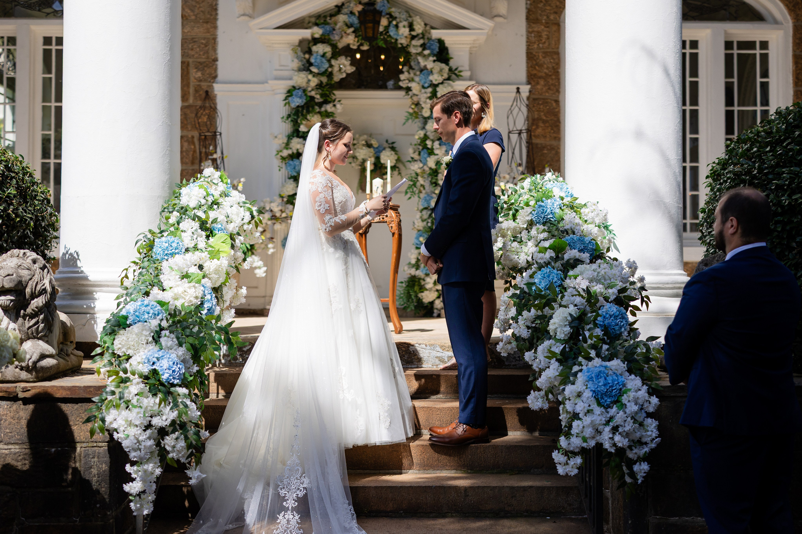 Lester & Annalise’s Romantic Summer Wedding at Gassaway Mansion in Greenville, SC. Wedding and portrait photography in Greenville SC