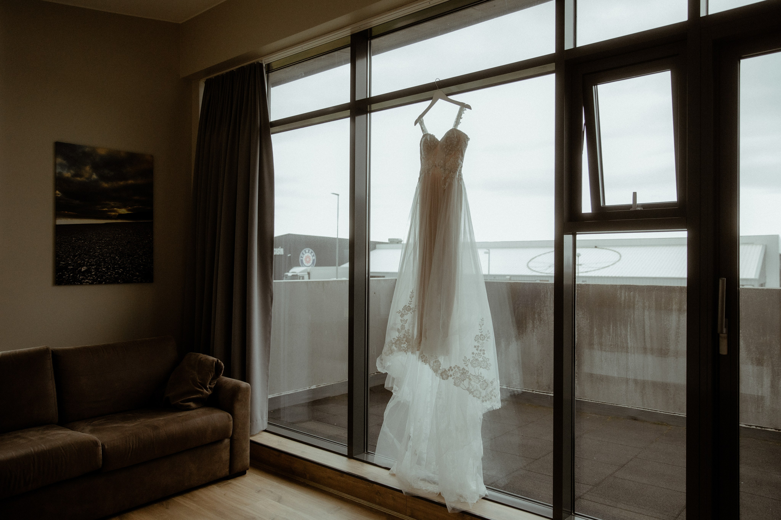 Elopement at Kvernufoss Waterfall. Iceland elopement photographer & videographer