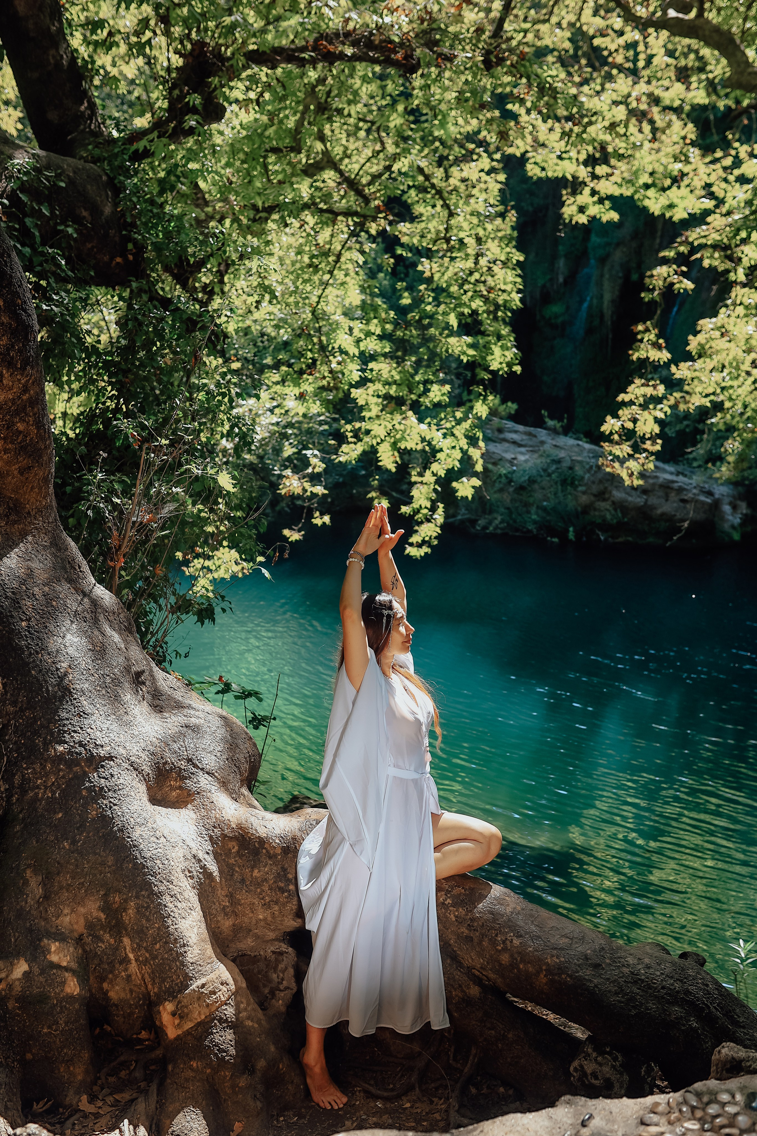 Photoshooting at Kurshunlu waterfall. Photographer in Turkey, Antalya, Kemer, Belek, Side, Kas, Fethiye