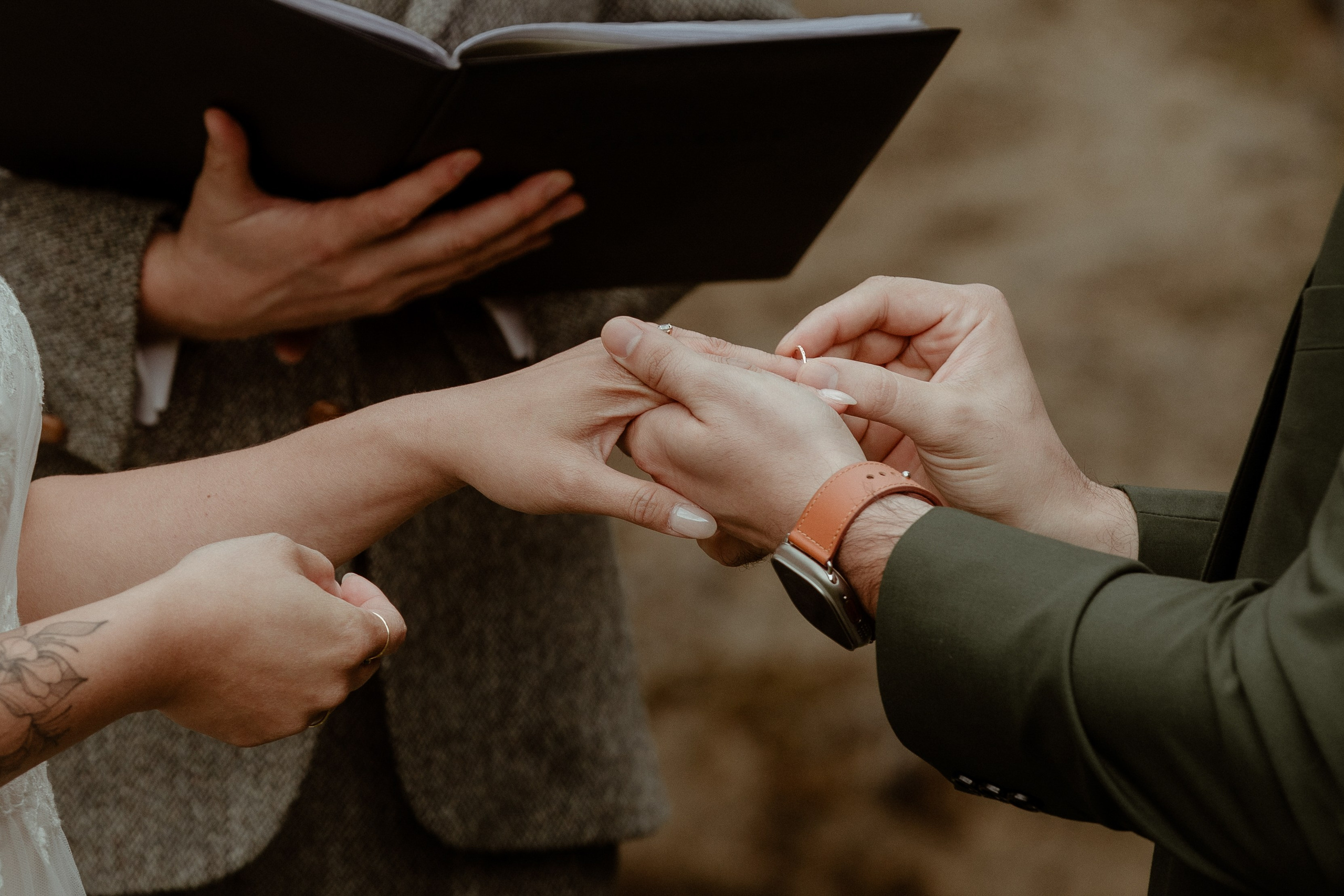 Elopement at Kvernufoss Waterfall. Iceland elopement photographer & videographer