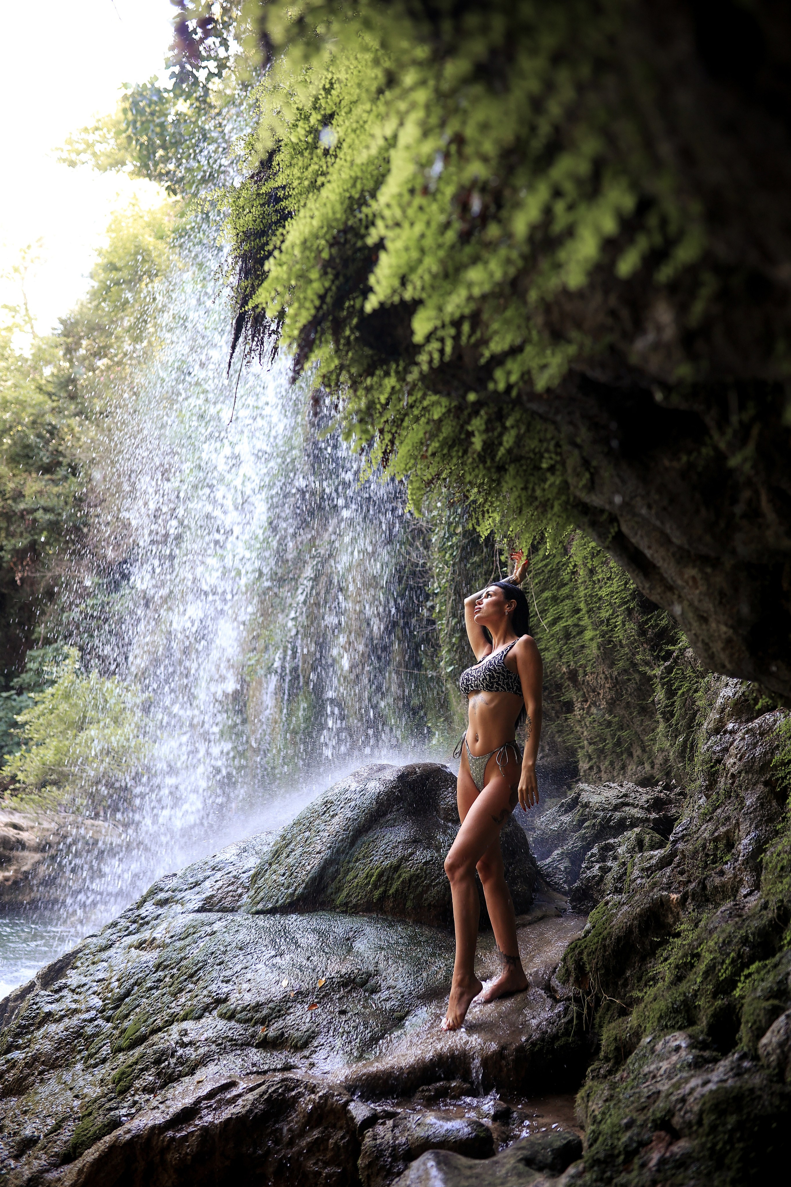 Photoshooting at Kurshunlu waterfall. Photographer in Turkey, Antalya, Kemer, Belek, Side, Kas, Fethiye