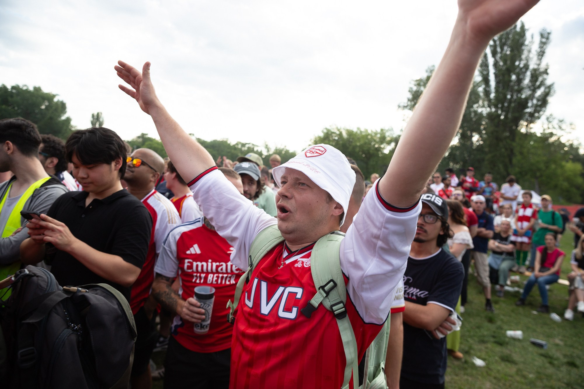 UEFA Champions League Final. Arsenal vs PSG. Budapest 2026. Arsenal Fan Zone. Photographer in Budapest — Yura Knyazev
