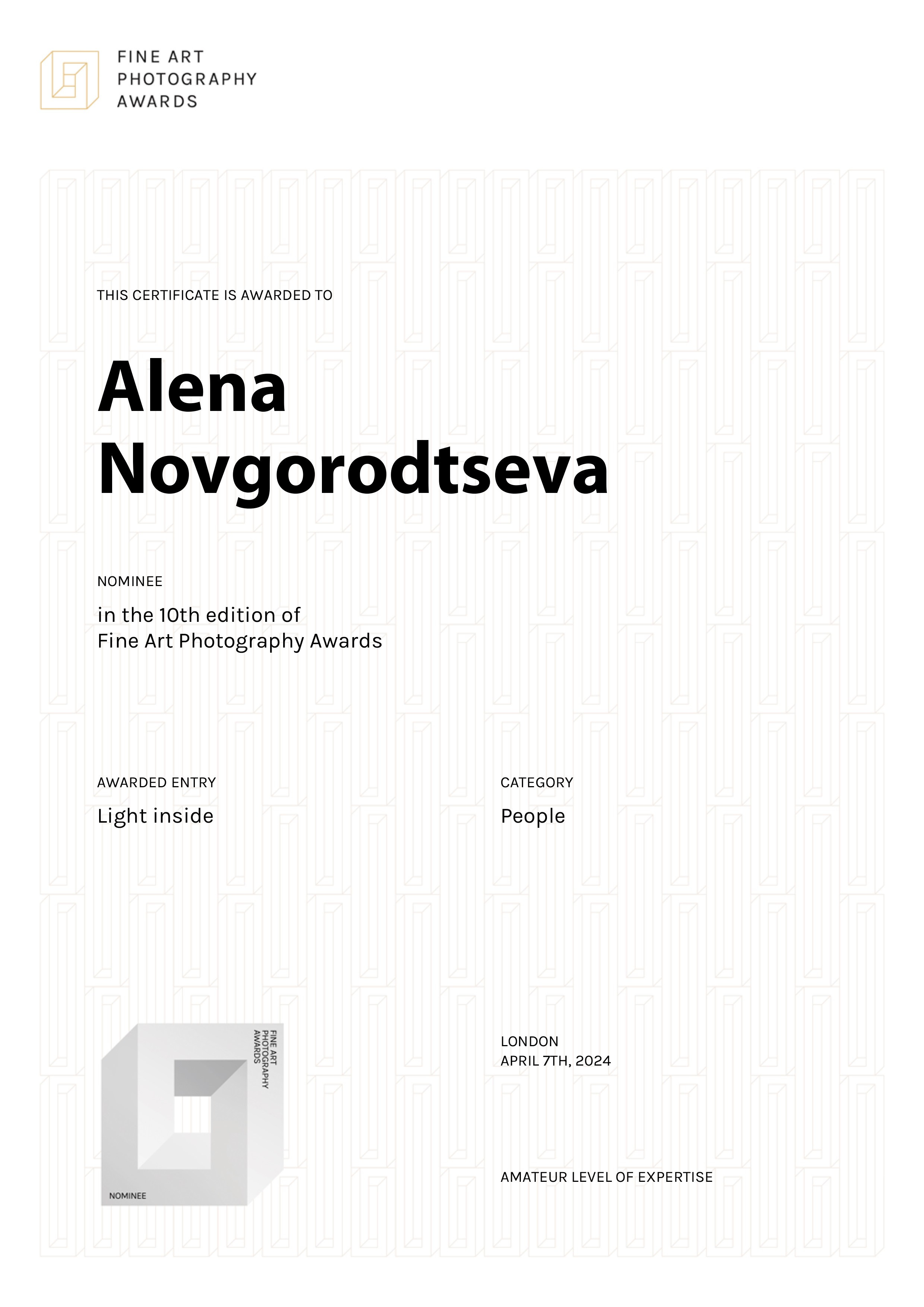 Biography of the photographer Alena Novgorodtseva. Portrait photographer Alena Novgorodtseva