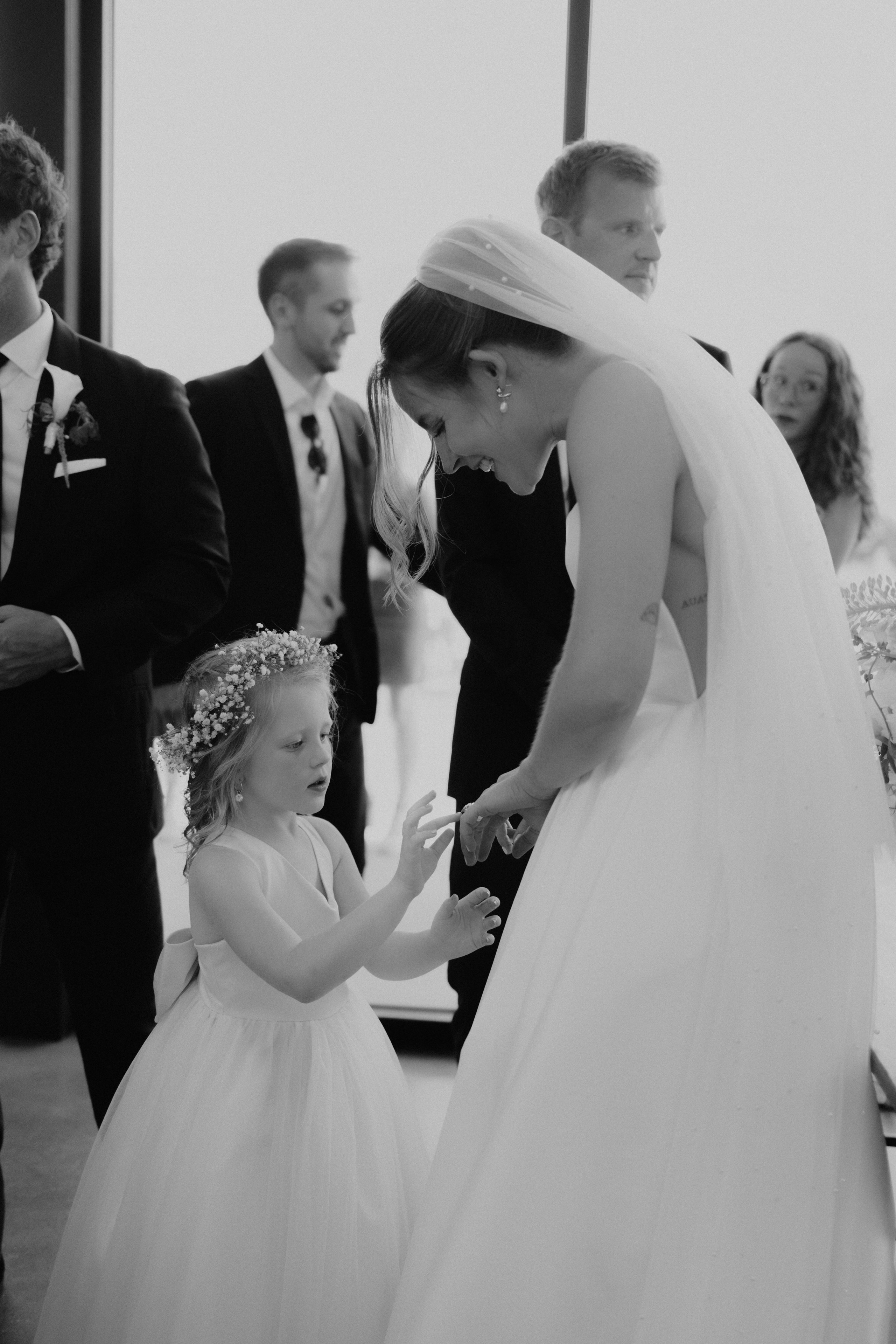 Candid guest moments during a Wind Mountain Ranch wedding