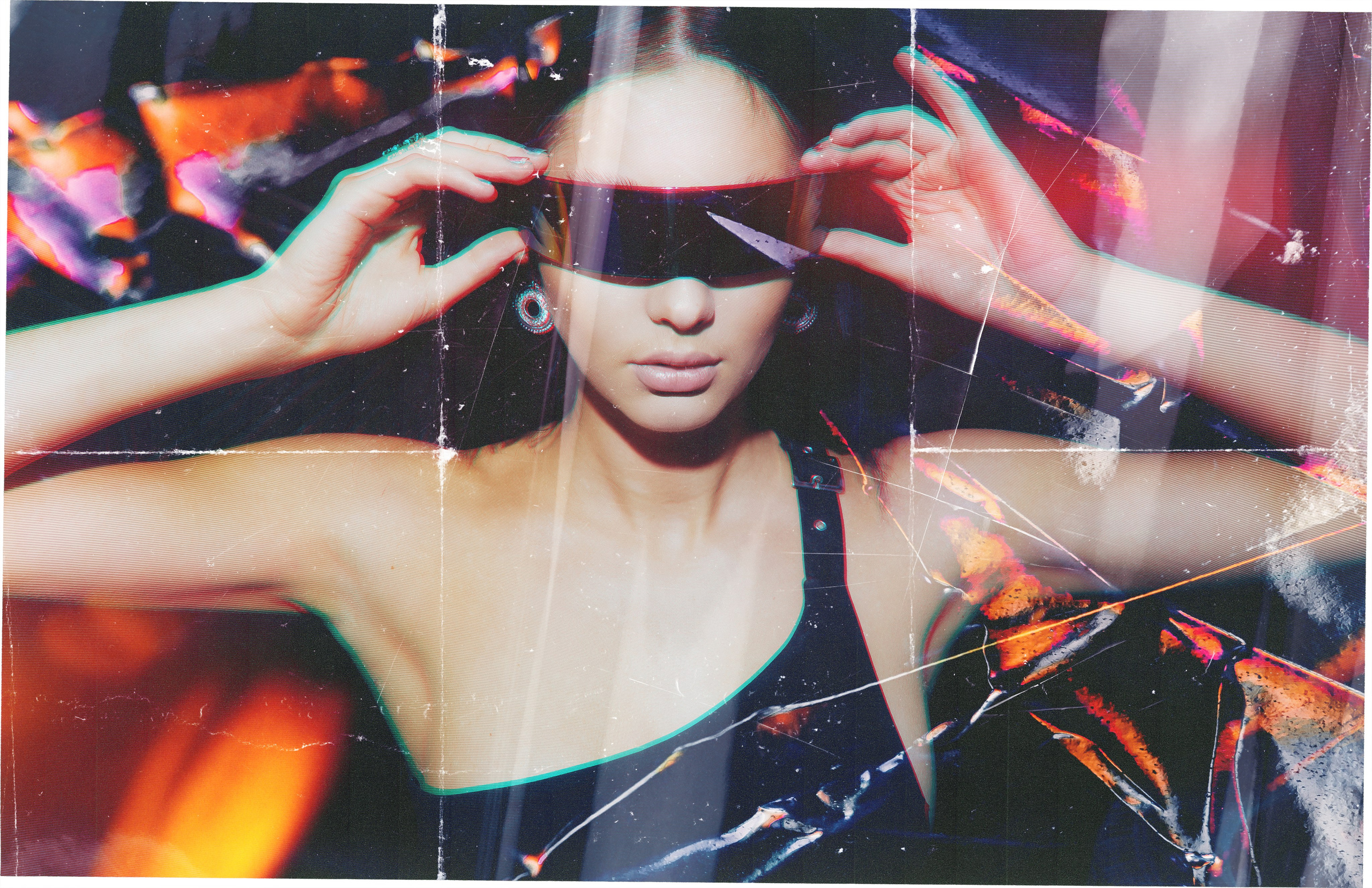 Industrial style fashion photo shoot with professional model in Torrevieja