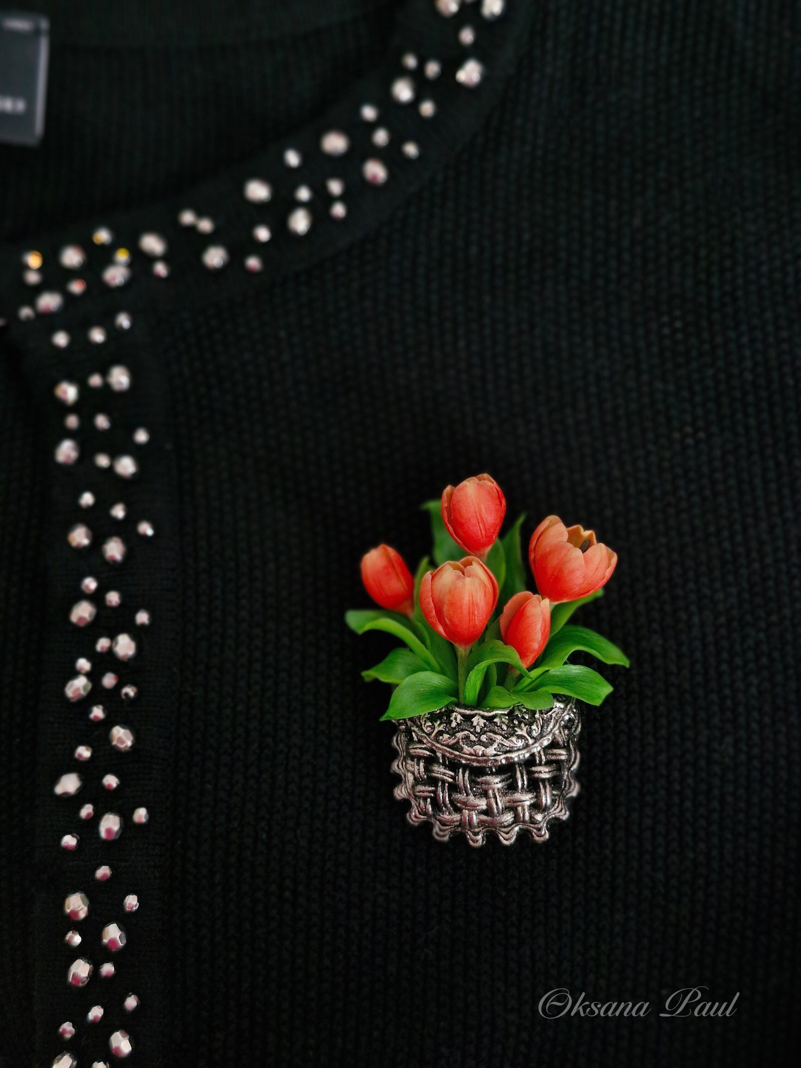 Броши с цветами / Blumen-Broschen ➜. Oksana Paul-Gardinen-Design Oksana Paul ✧ Art of Gardinen & Textile Design ✧ Polymer Clay Art & Handmade Creatures