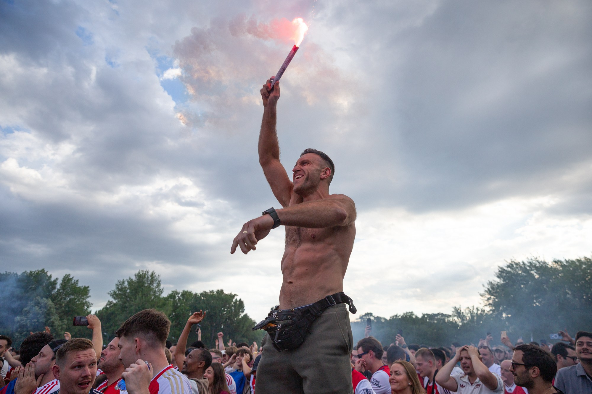 UEFA Champions League Final. Arsenal vs PSG. Budapest 2026. Arsenal Fan Zone. Photographer in Budapest — Yura Knyazev