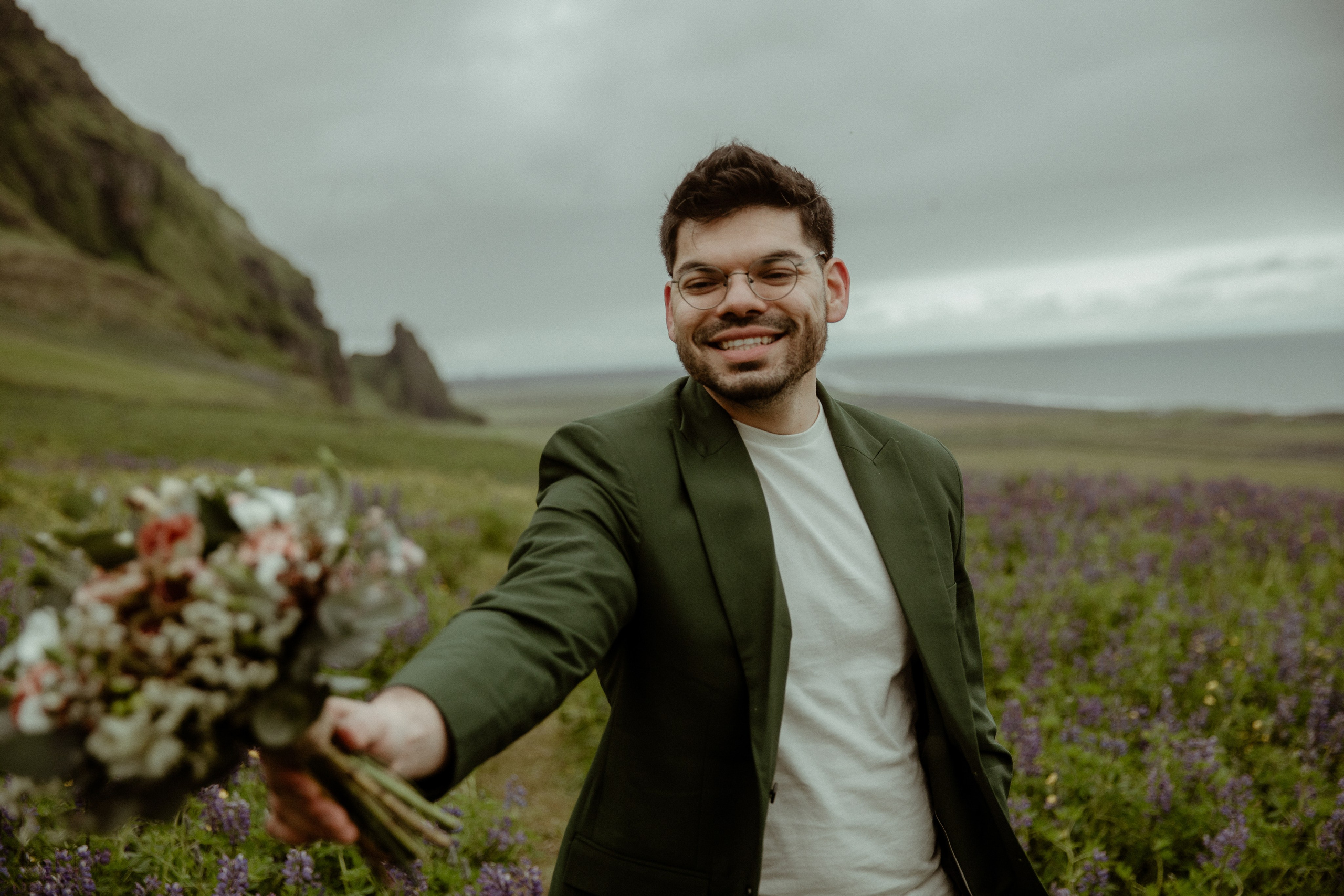 Elopement at Kvernufoss Waterfall. Iceland elopement photographer & videographer