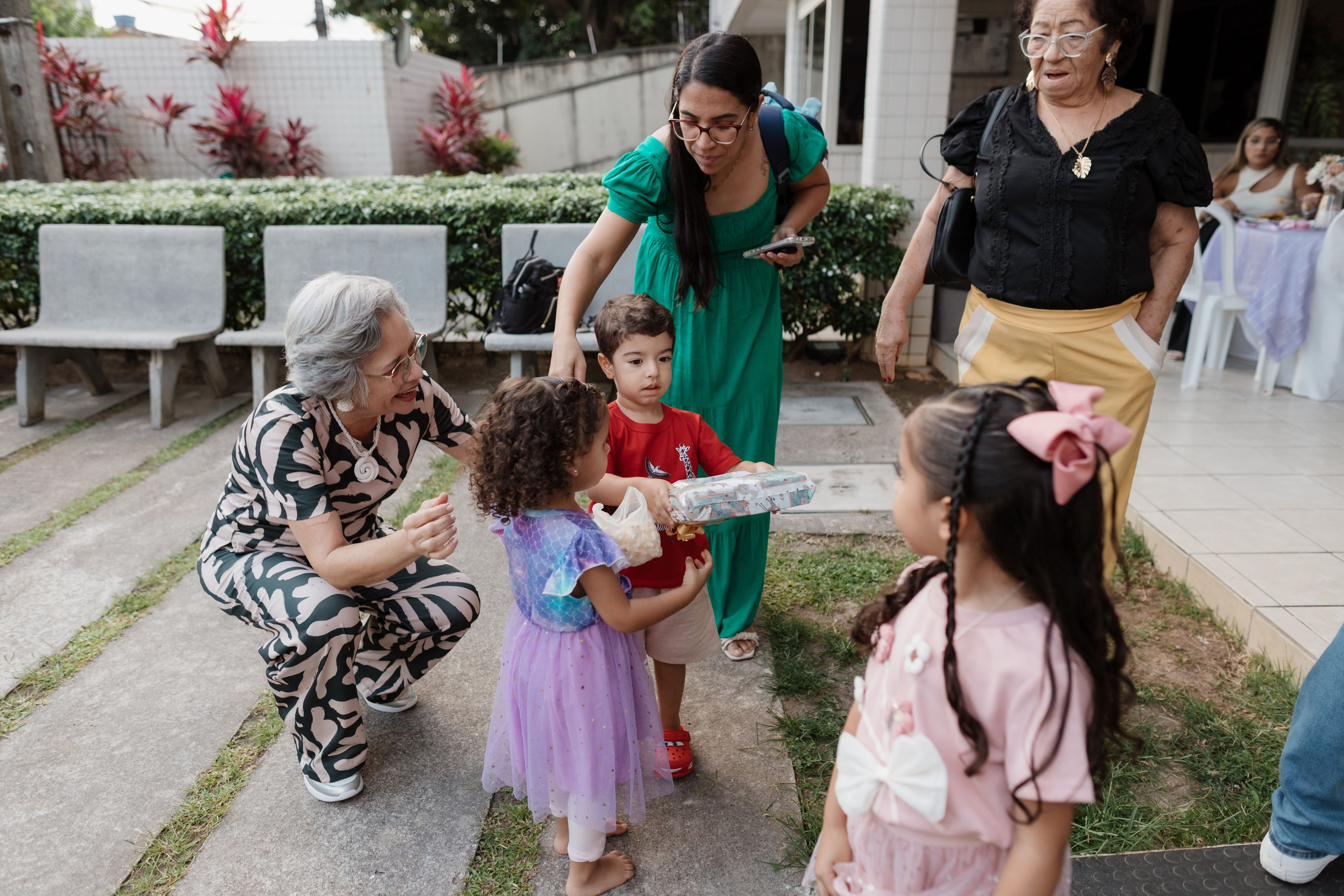 Momentos espontâneos da festa infantil