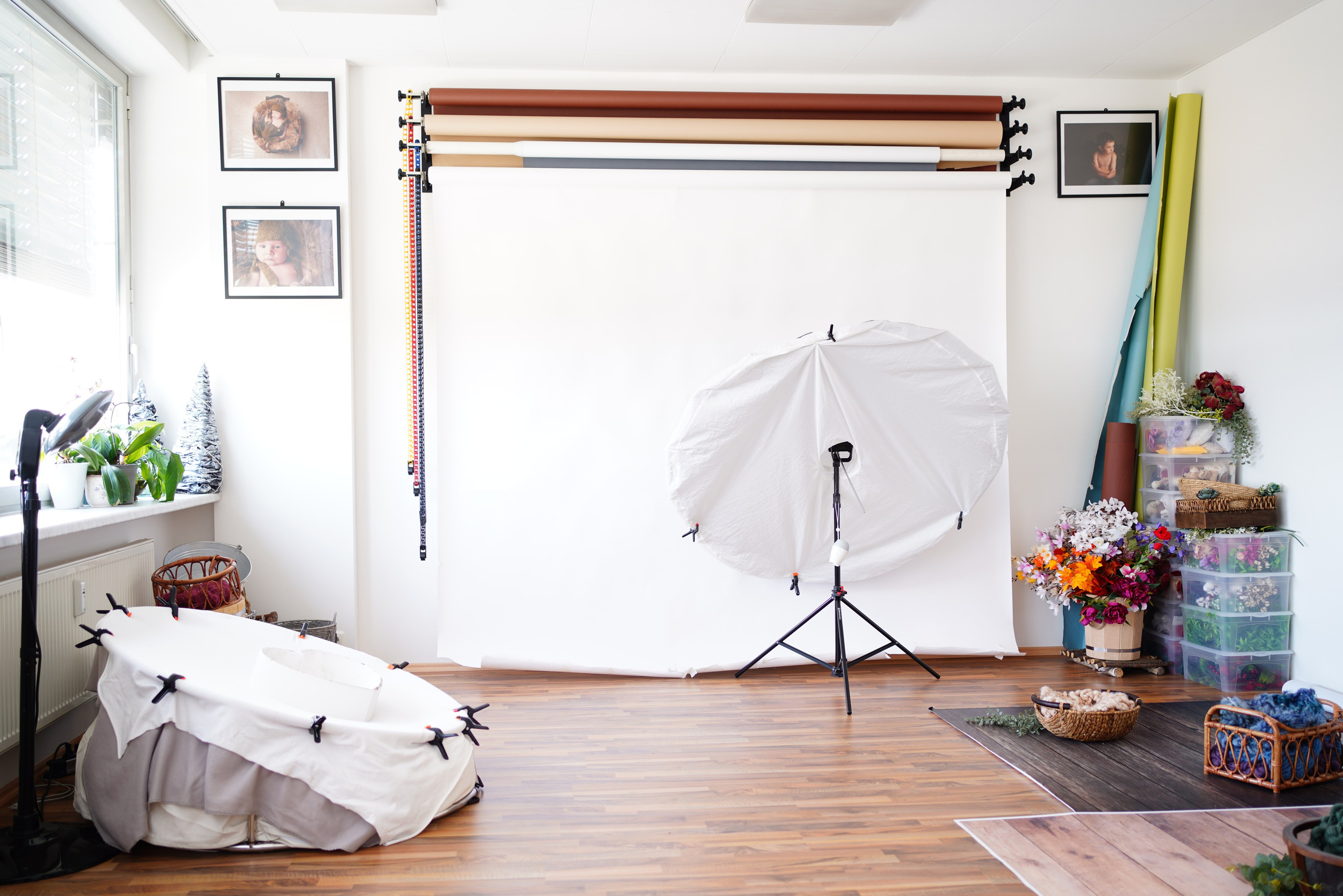 Das ist mein Studio, in dem ich Fotoshootings mache