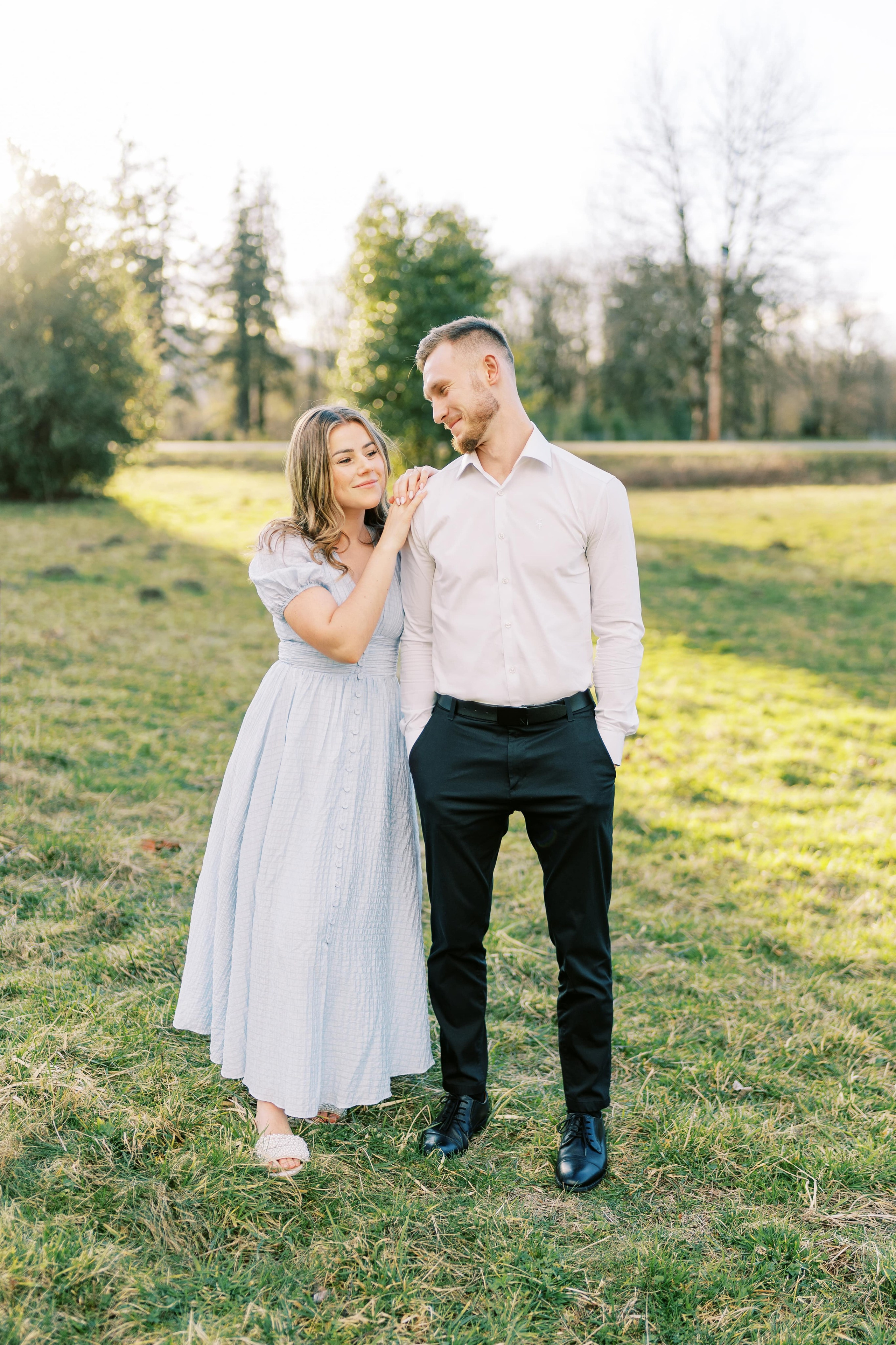 Engagement photo shoot/ Dmitry and Julia/ February 2024. North Bend, Washington. EVAN ARISTOV WEDDING PHOTOGRAPHY — Seattle Wedding Photographer