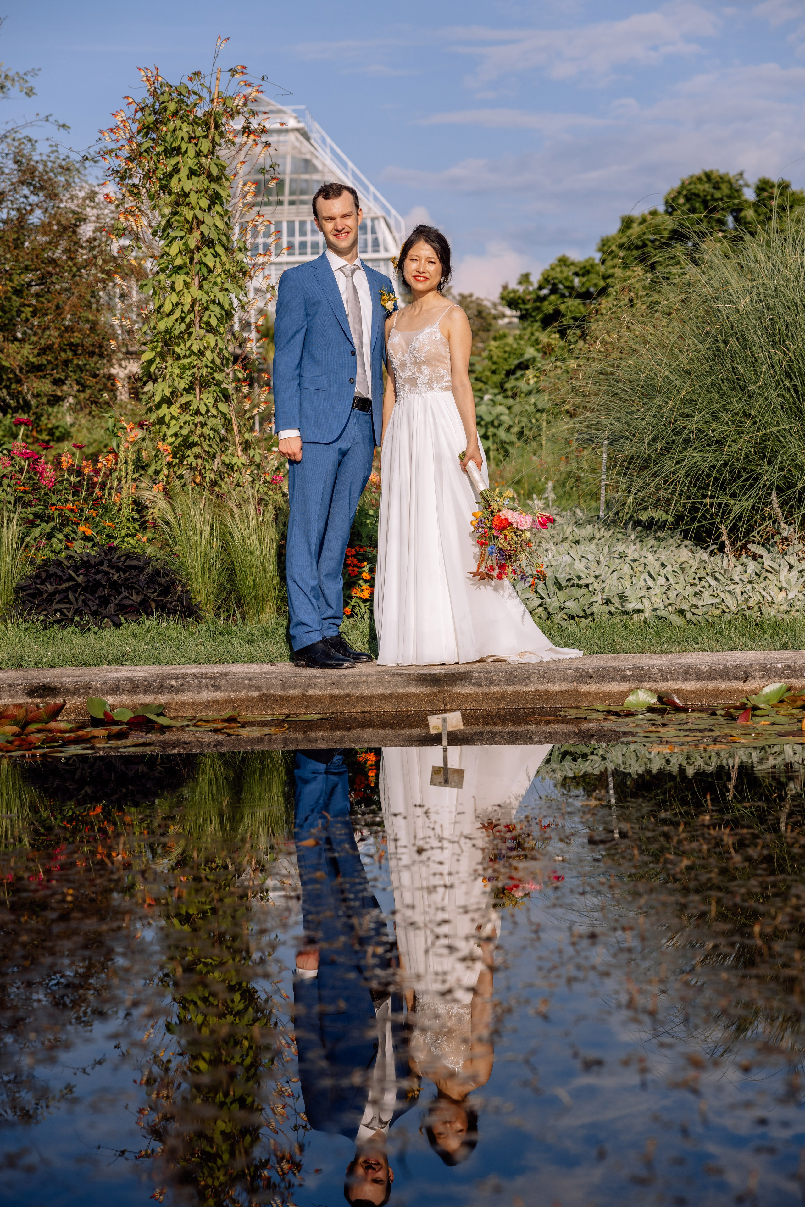 Café im Botanischen Garten. Deutsche - Japanische Hochzeit. Hochzeitsfotograf München Taufe Familienfotograf Tanja Mauke