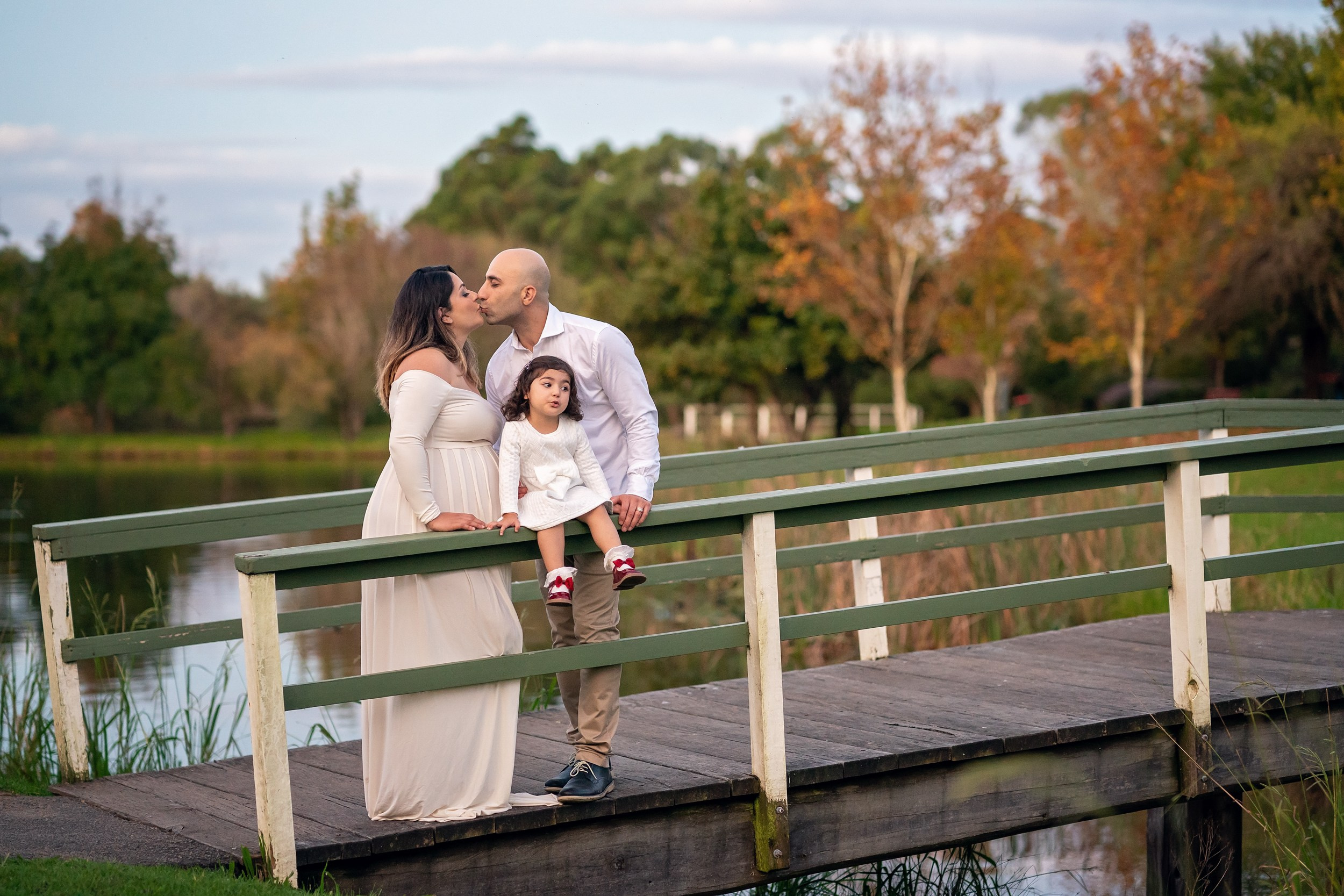 Maternity Photoshoot in Autumn Park, Sydney. Hills District Family Photographer