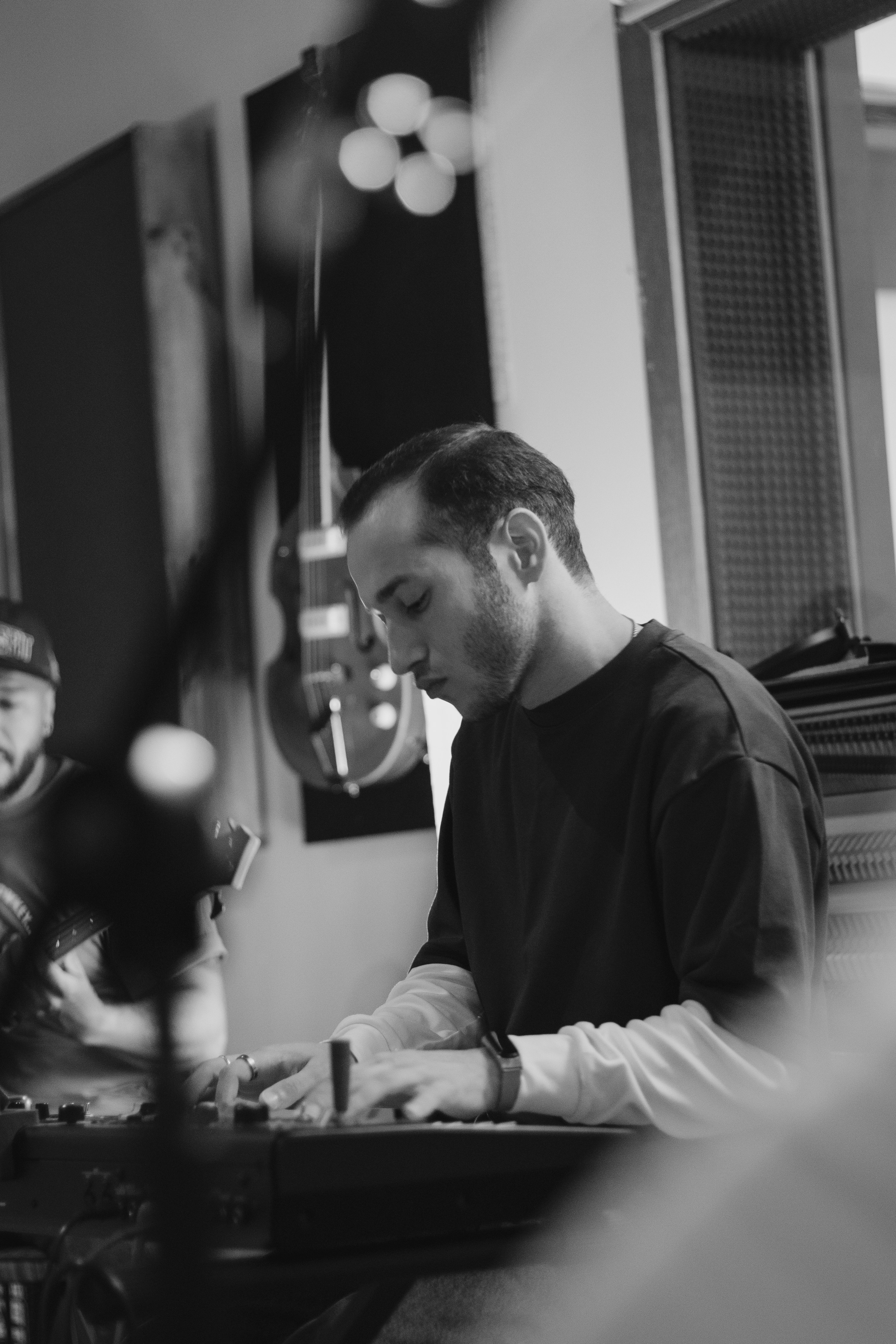 Black and white photography for artists and music studio sessions