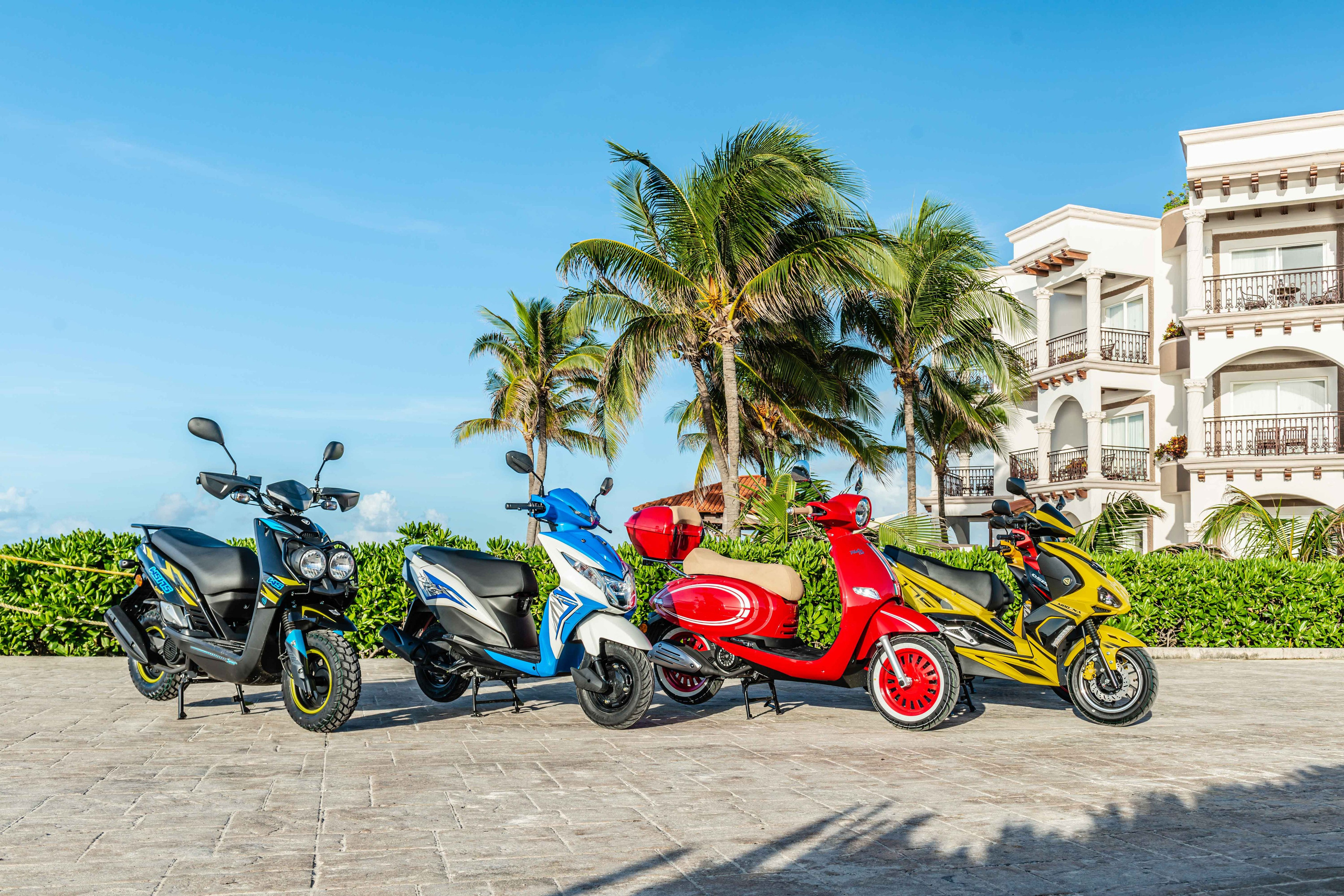 Scooter Photography for Rental Website in Mexico. PHOTOGRAPHER QUINTANA ROO
