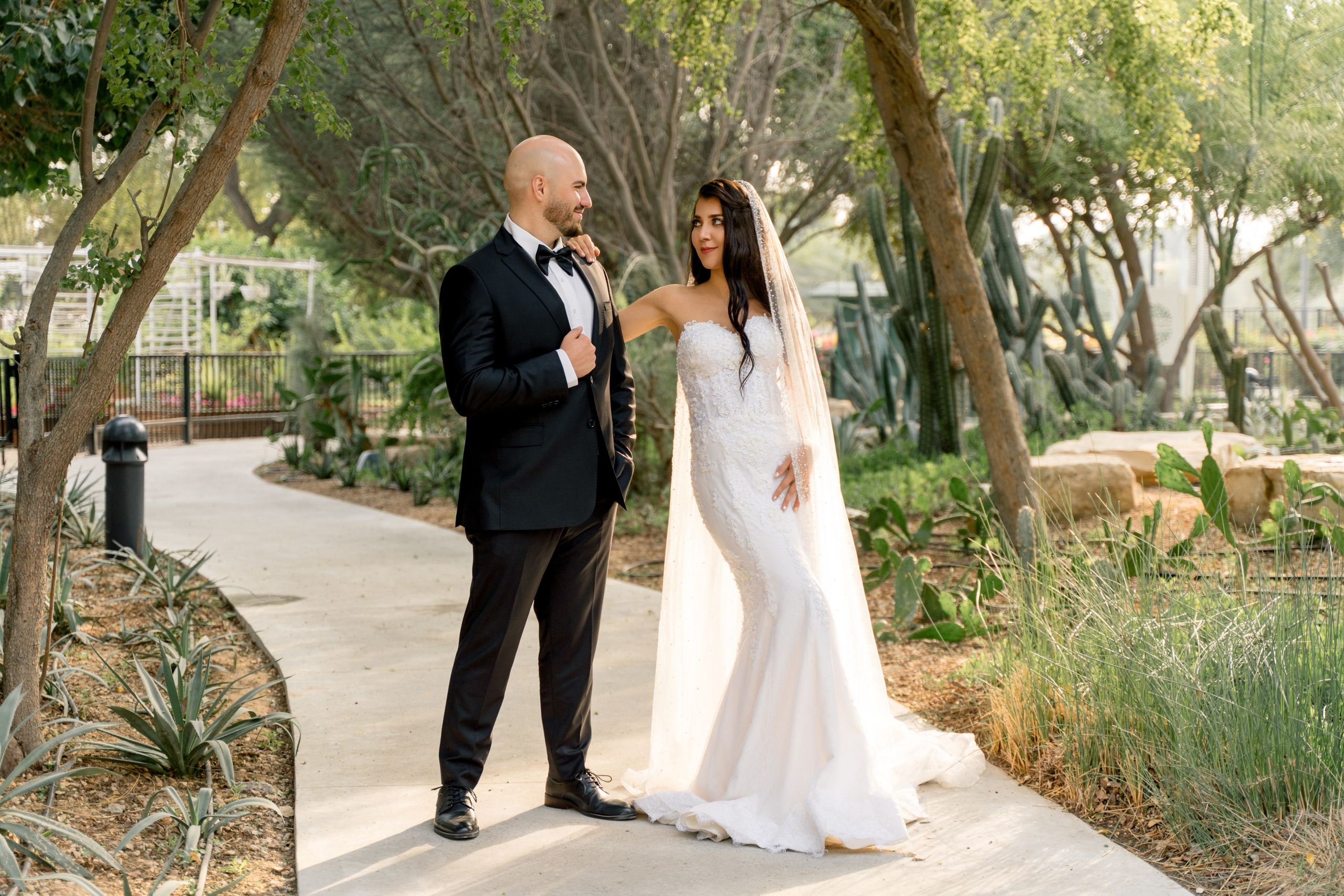 Bride and groom portrait in Abu Dhabi