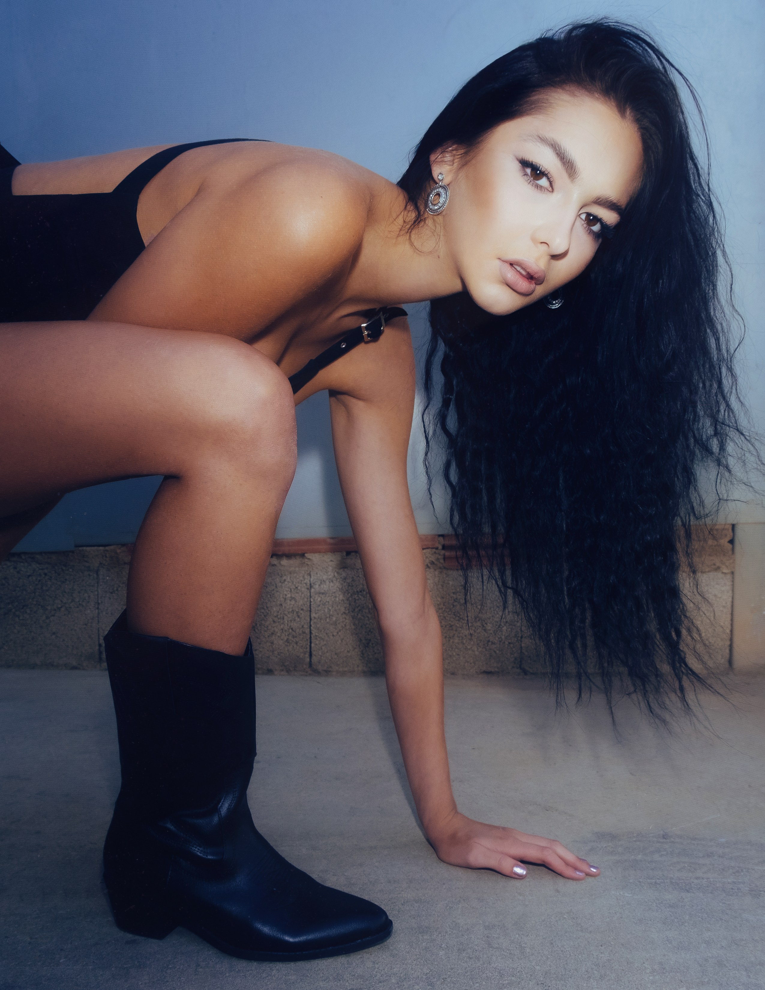 Industrial style fashion photo shoot with professional model in Torrevieja — Photographer Andrey Lukovnikov